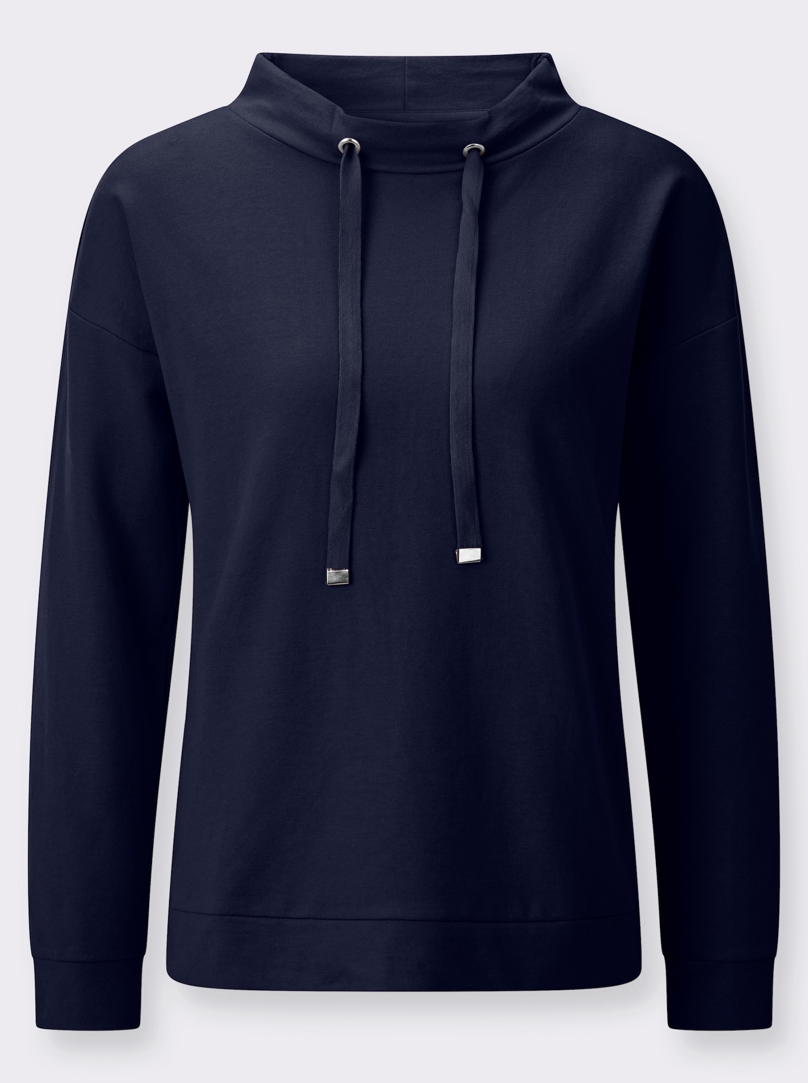 Sweatshirt mit Kordelzug - marine