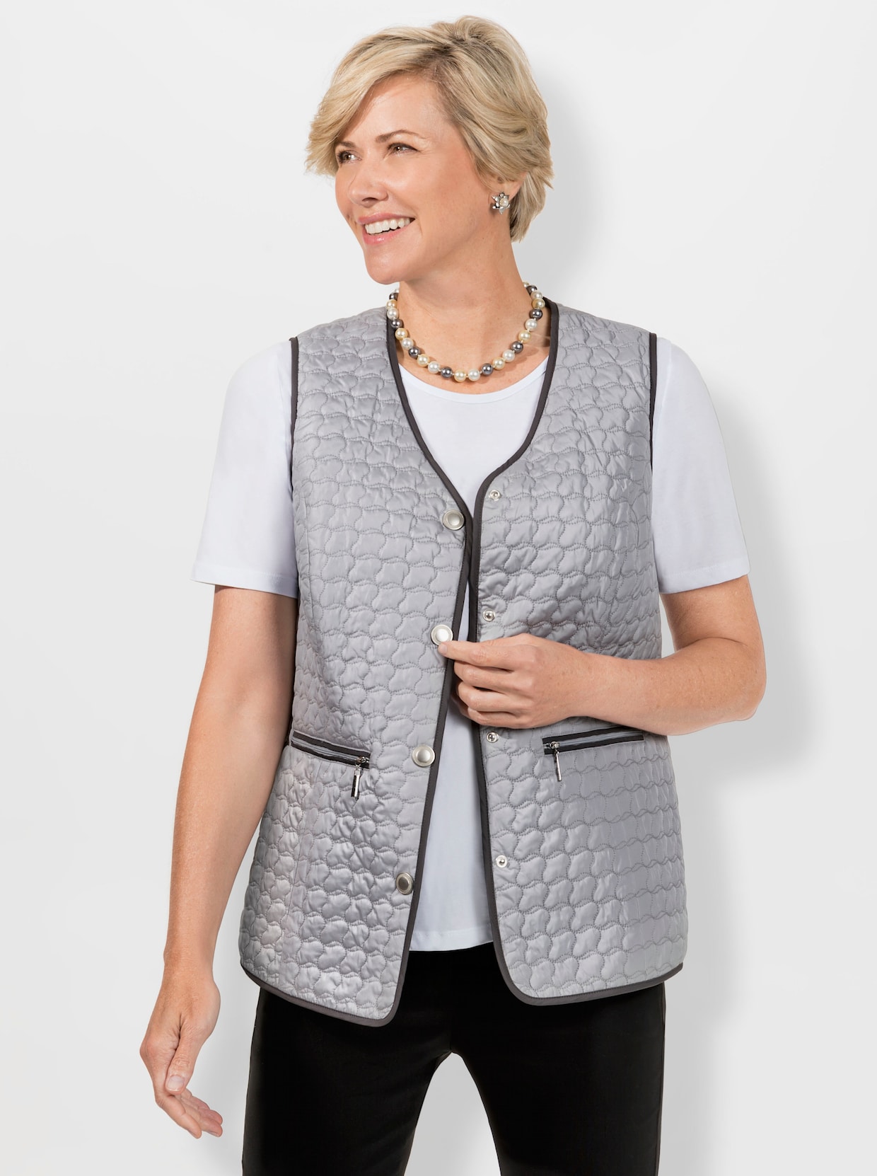 Gilet - steengrijs