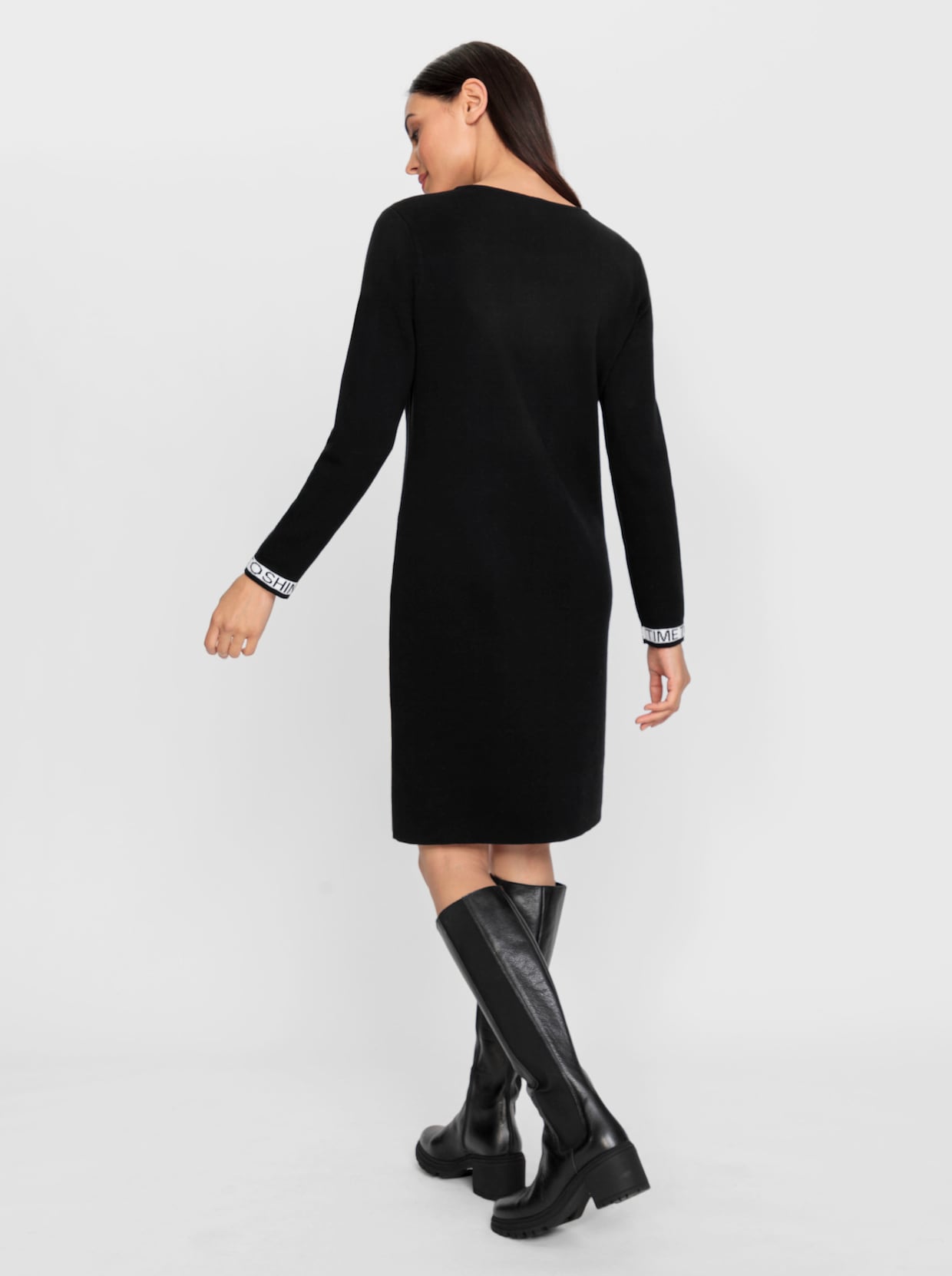 heine Tricot jurk - zwart/wit gedessineerd