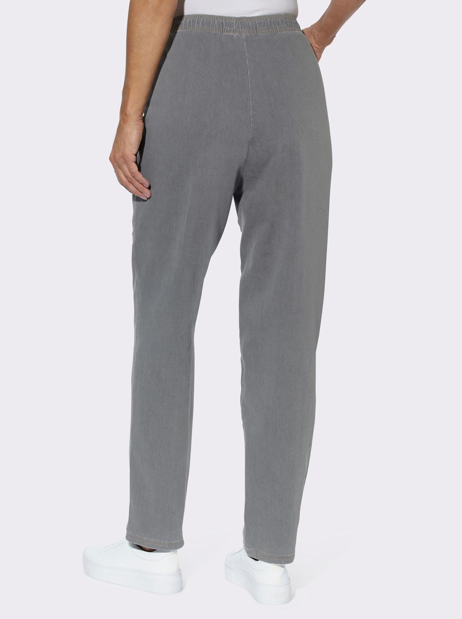 Schlupfjeans in Stretch-Qualität - grey denim