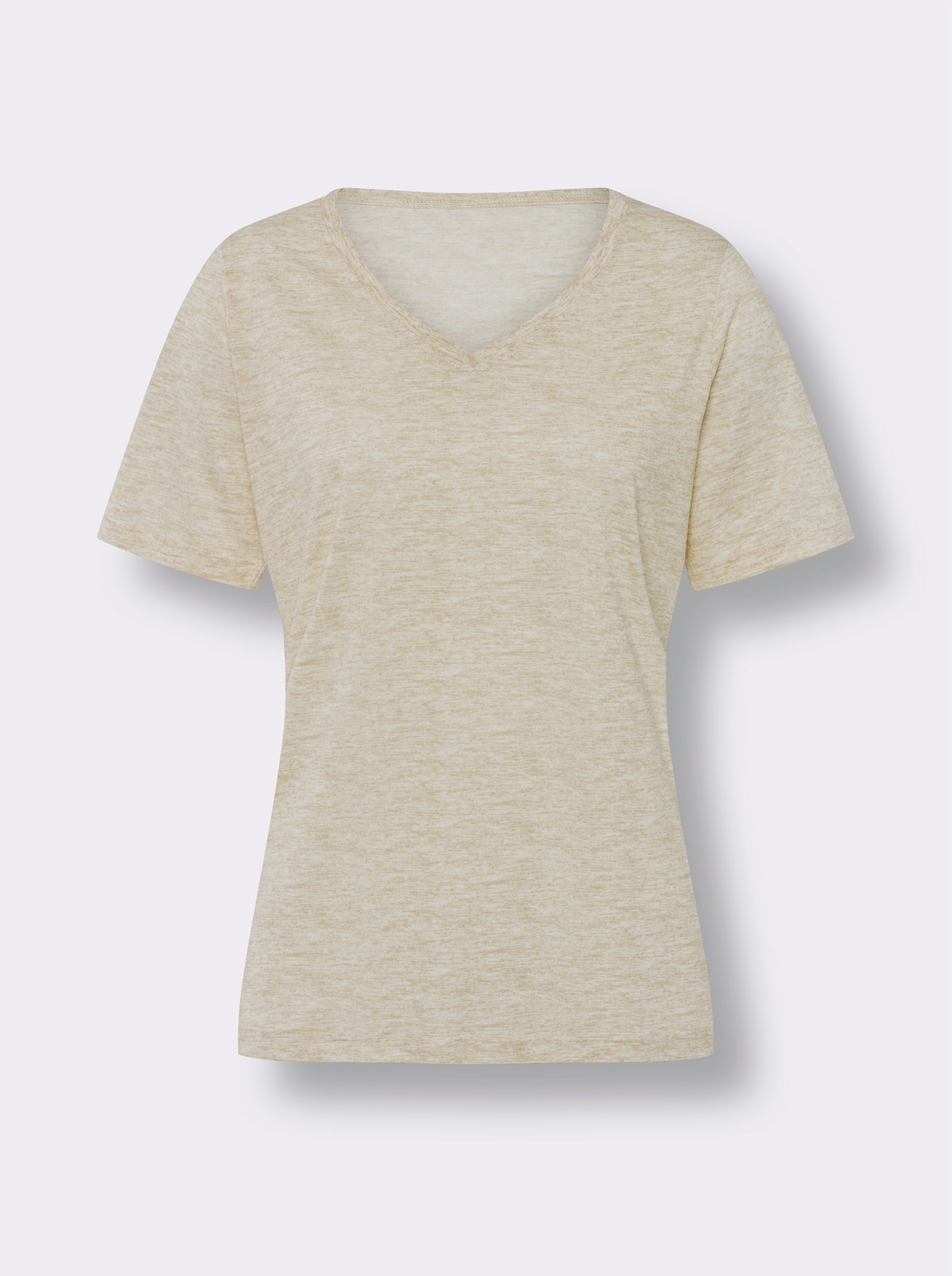 Kurzarm-Shirt - sand-meliert