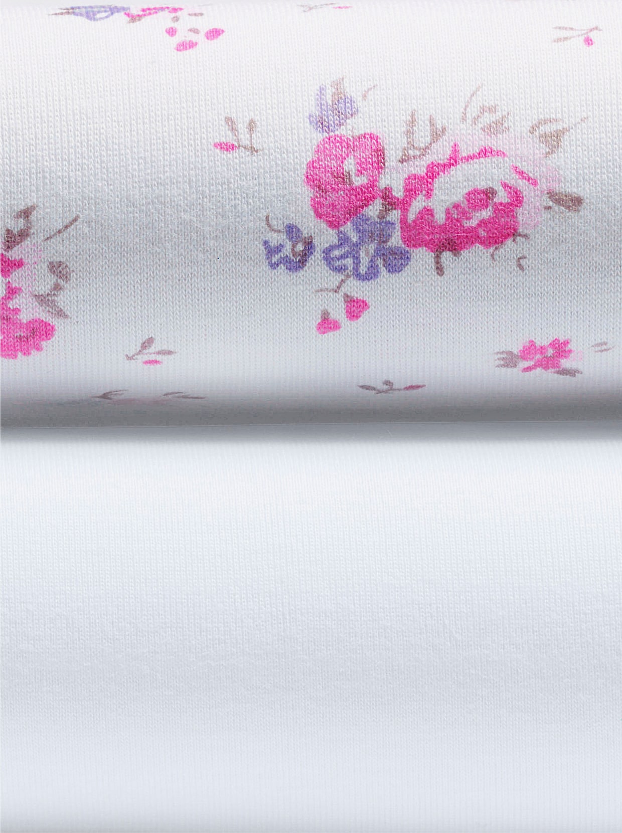 wäschepur Kalhotky s pasem - 5x růžová-potisk + 5x bílá-jednobarevná