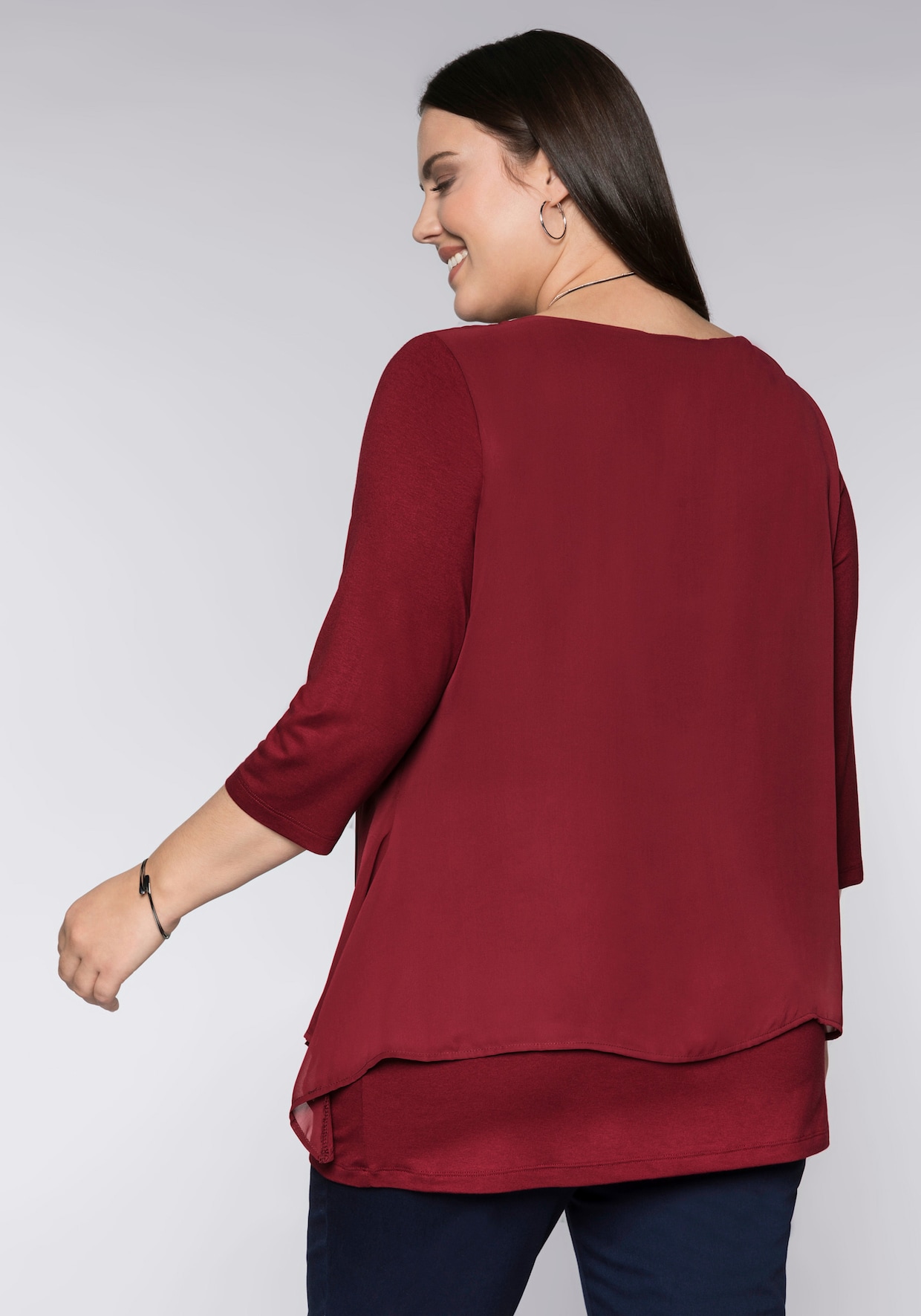 sheego T-shirt - rouge rubis