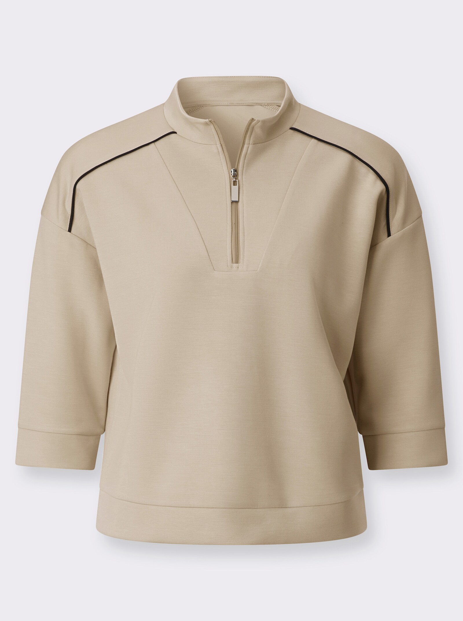 Sweatshirt mit 50% Modal - sand