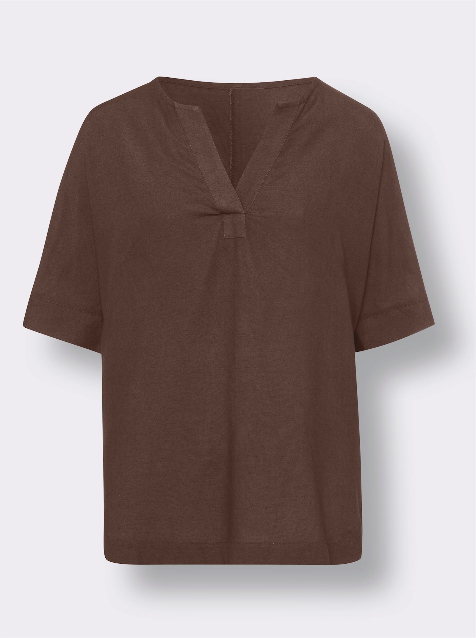 heine Hosenanzug mit Leinen - schoko