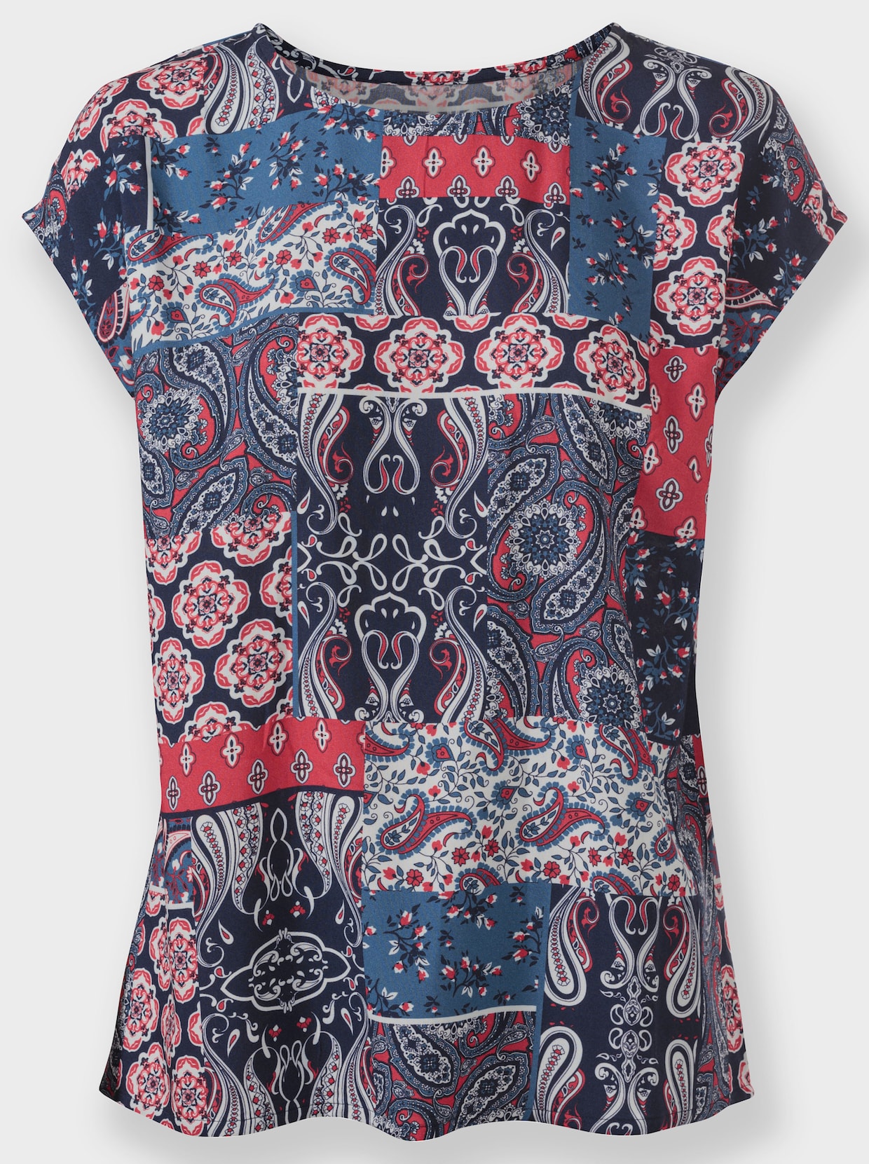 Blouse met print - marine/aardbei bedrukt