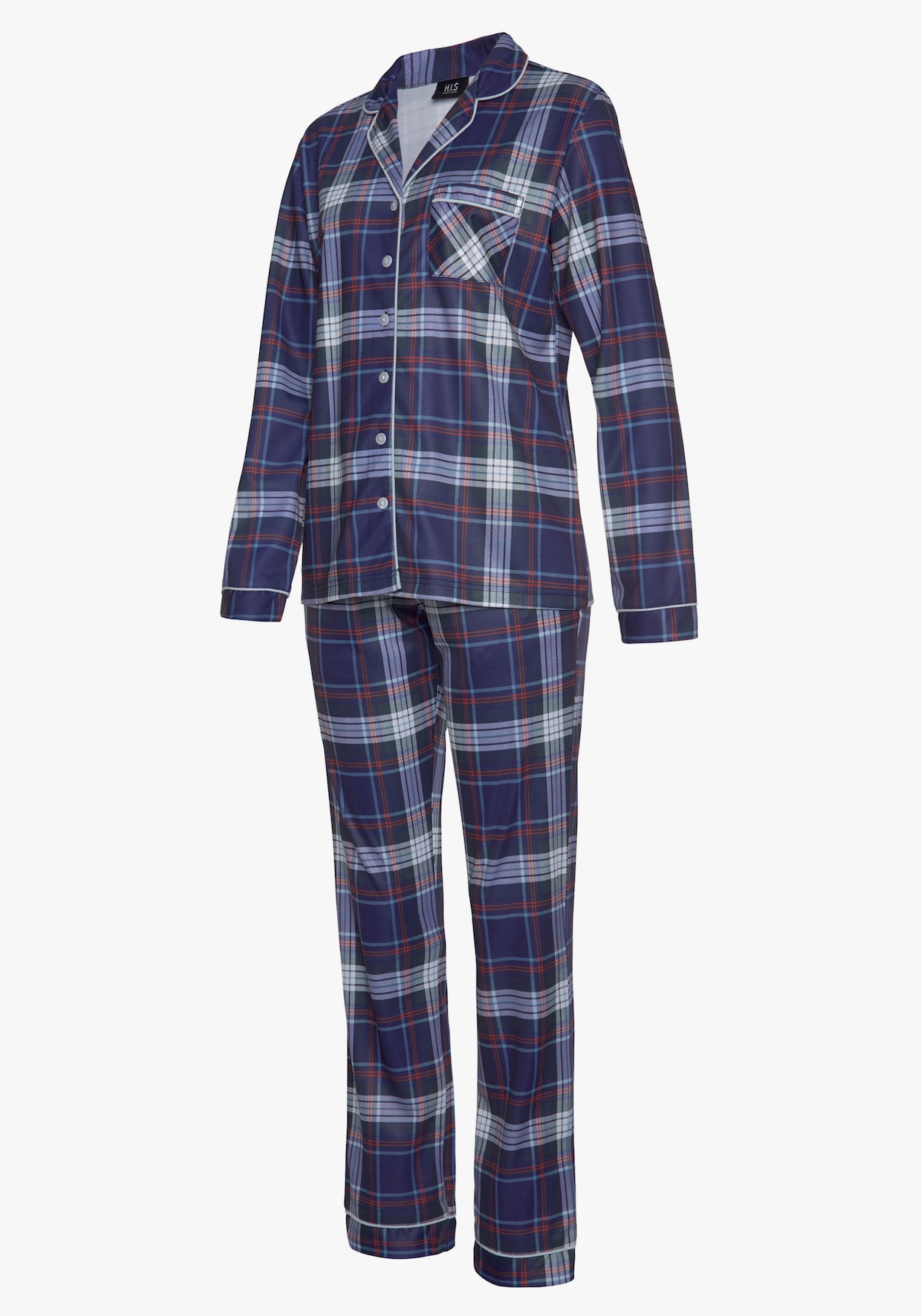 H.I.S Pyjama - blau-kariert