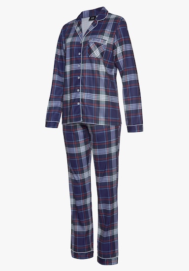 H.I.S Pyjama - blau-kariert