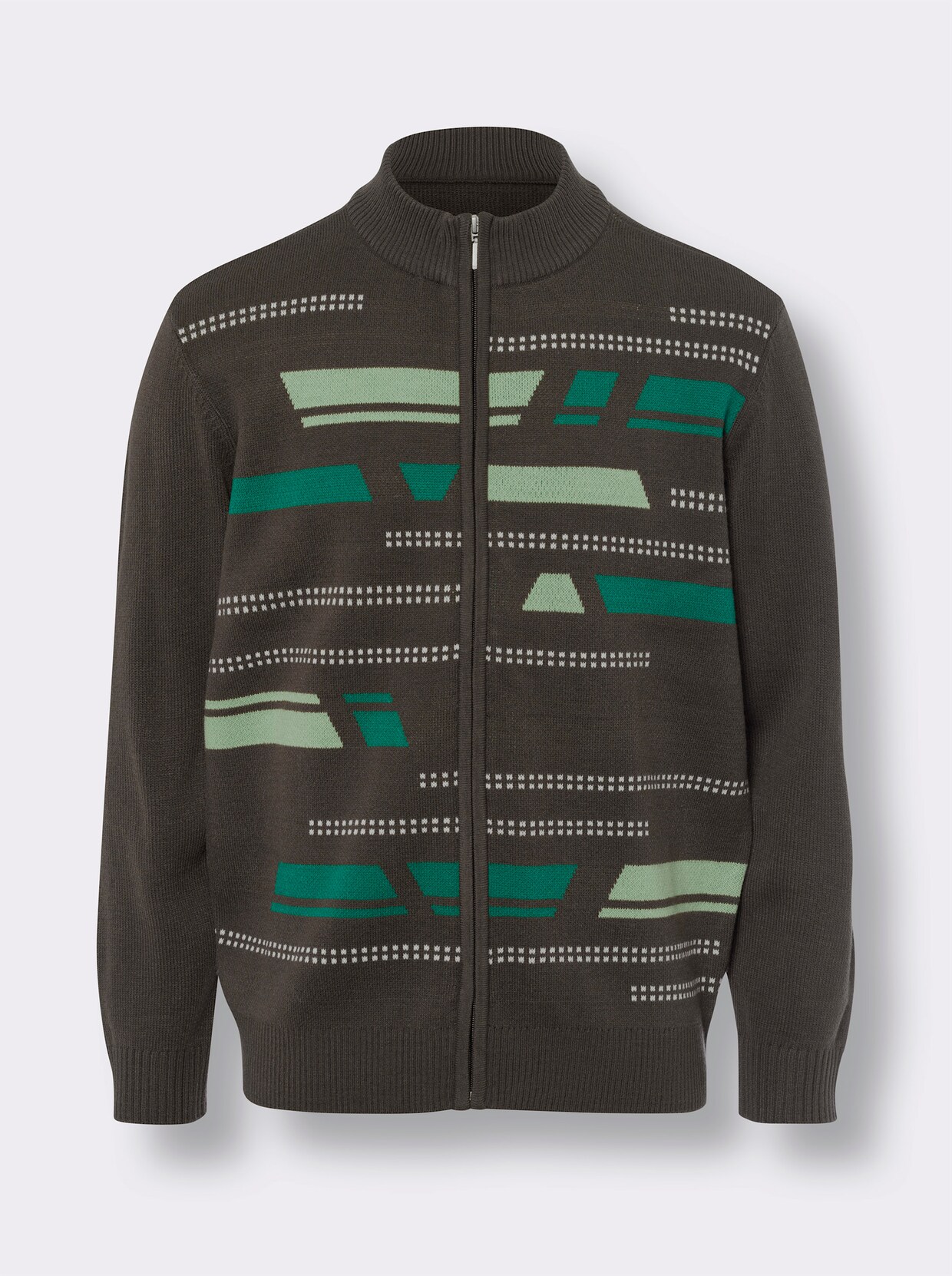 Cardigan - grafit-mönstrad