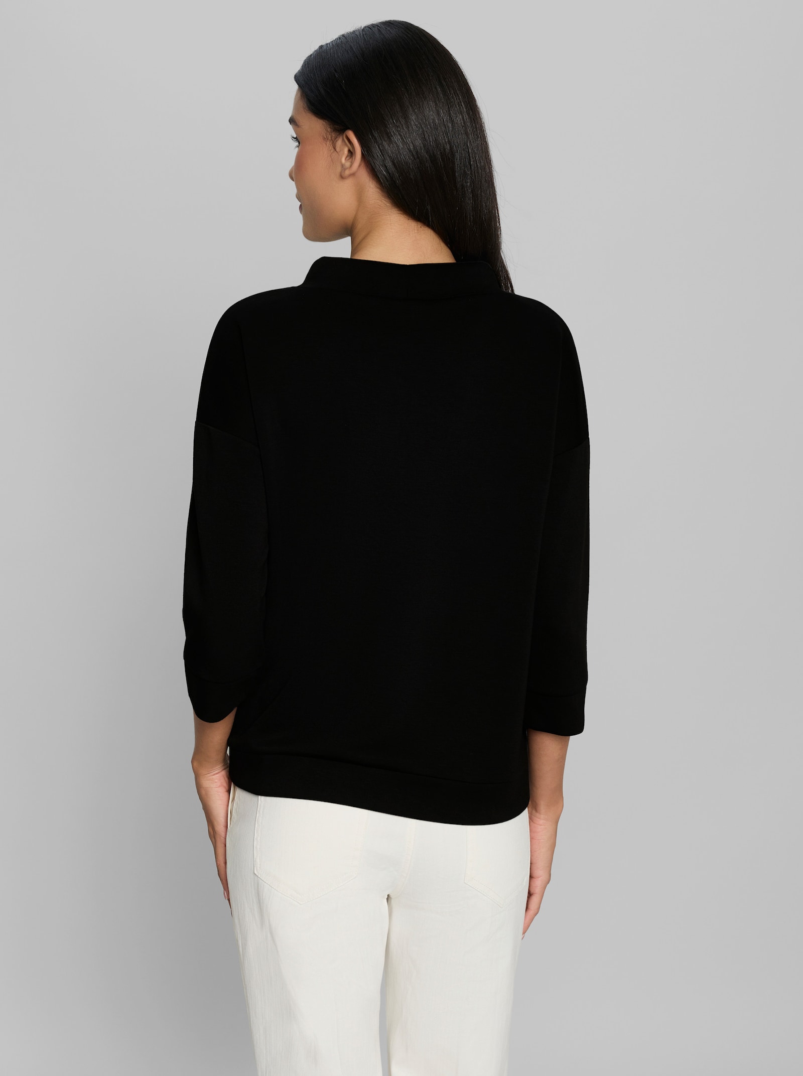 heine Sweatshirt mit Stehkragen - schwarz