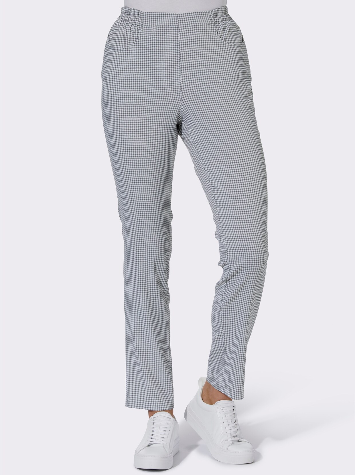Pohodlné kalhoty - šedá-kostka