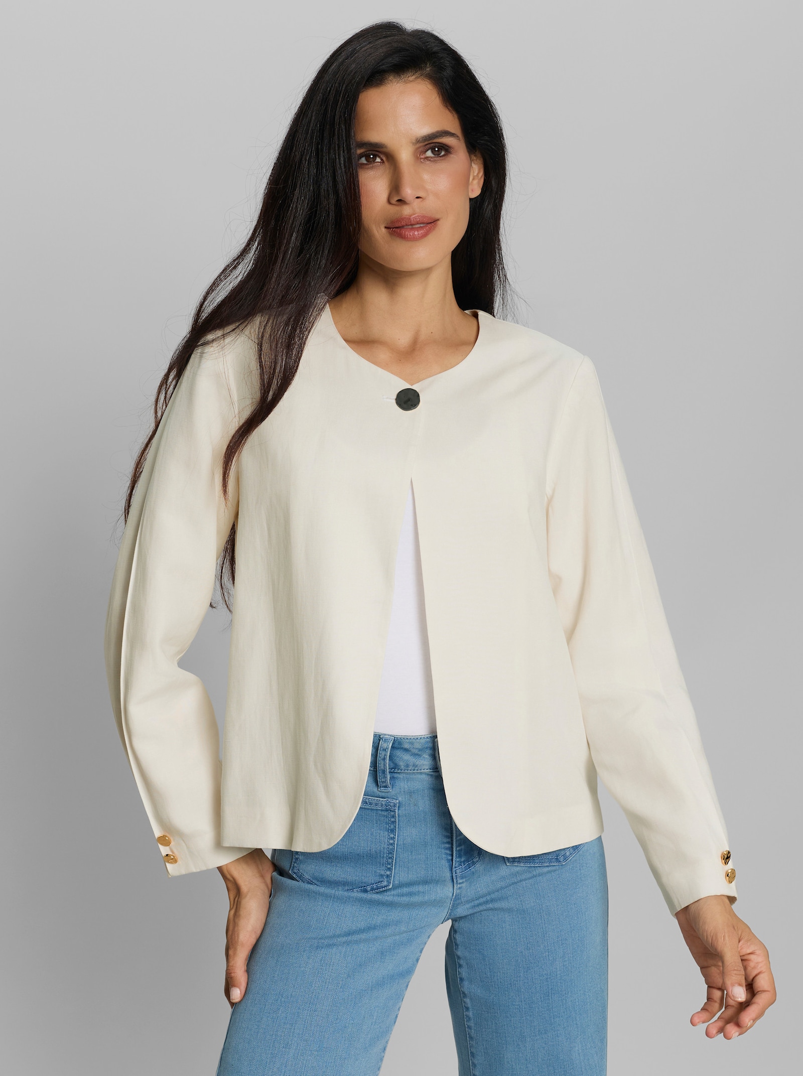 heine Blazer mit modischen Ärmeln - ecru