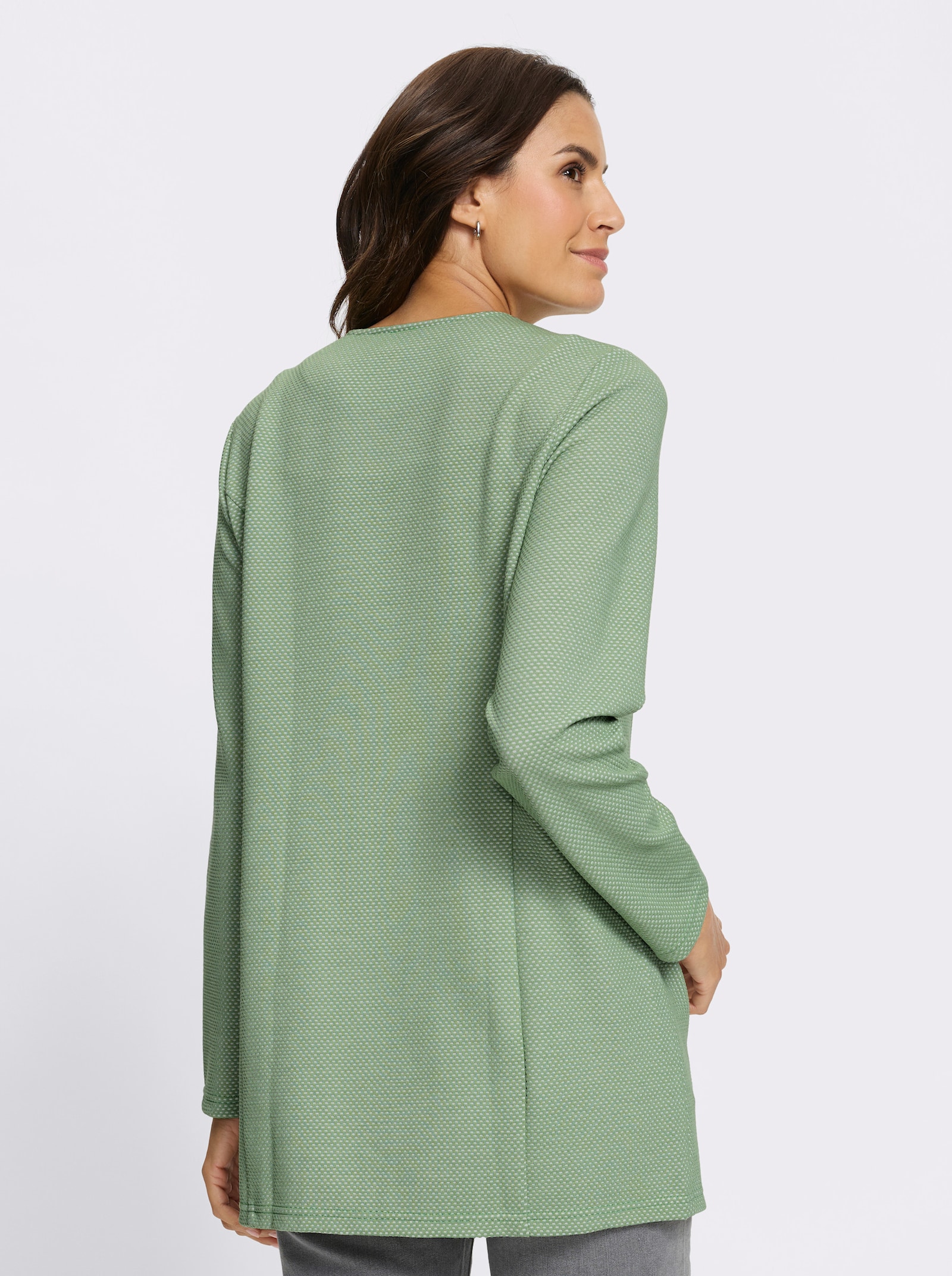 Shirtjacke in Struktur-Qualität - eucalyptus