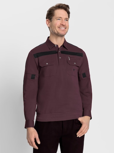 Poloshirt met lange mouwen - bordeaux