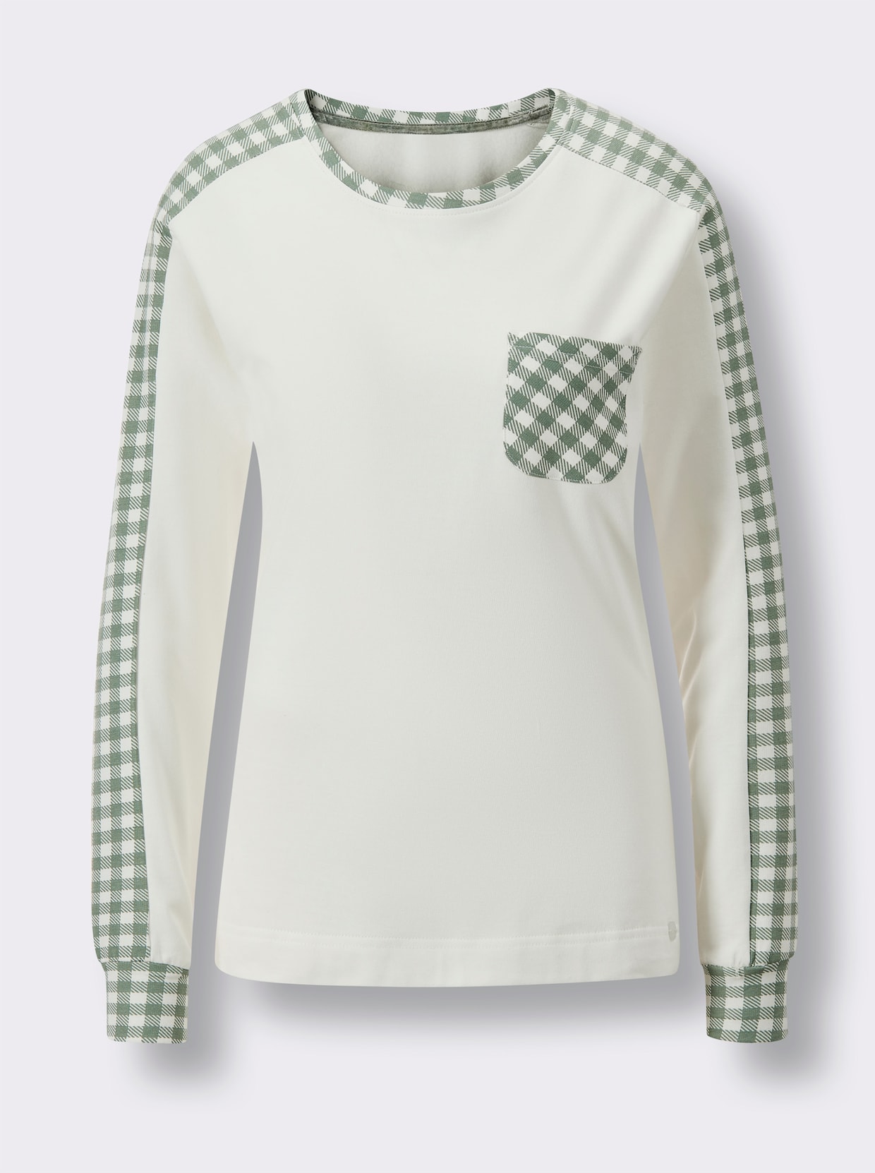Pyjama - ecru/groen bedrukt