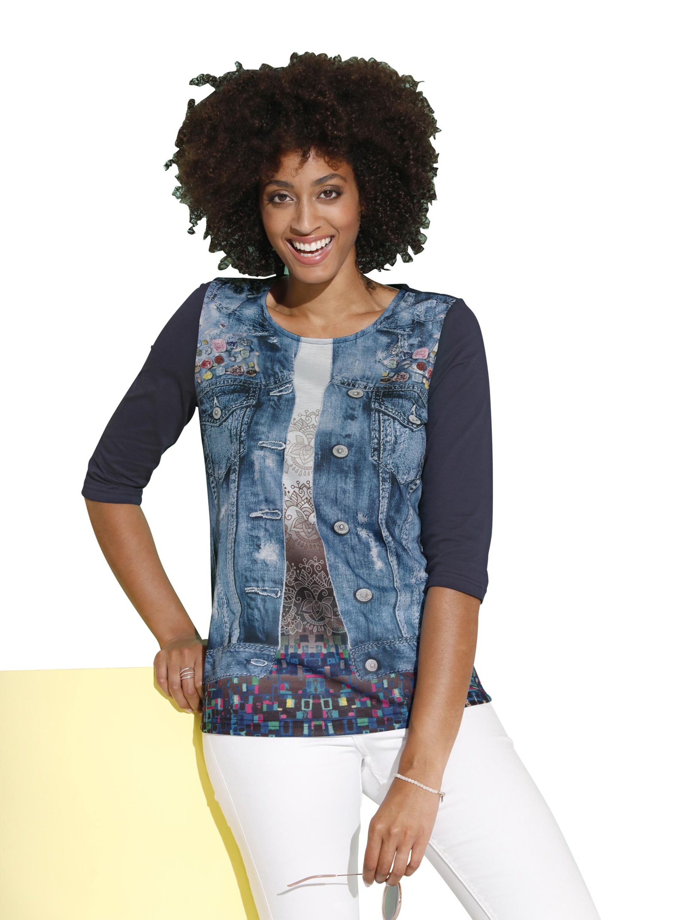 Shirt - blau-gemustert