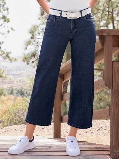 Culotte in 5-Pocket-Form - blue-stone-washed