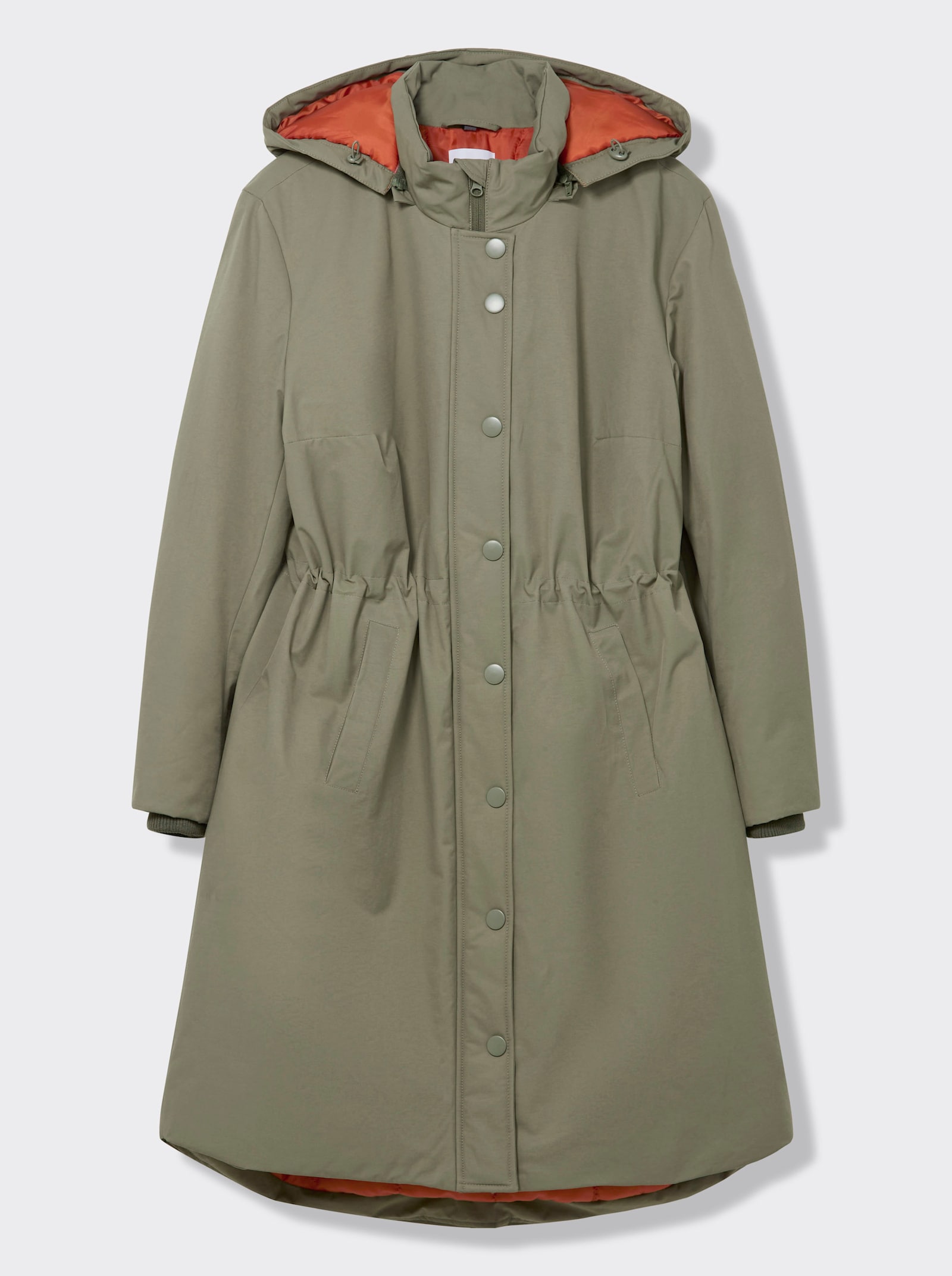 sheego Funktionsmantel mit Kapuze, abnehmbar - khaki-rostrot