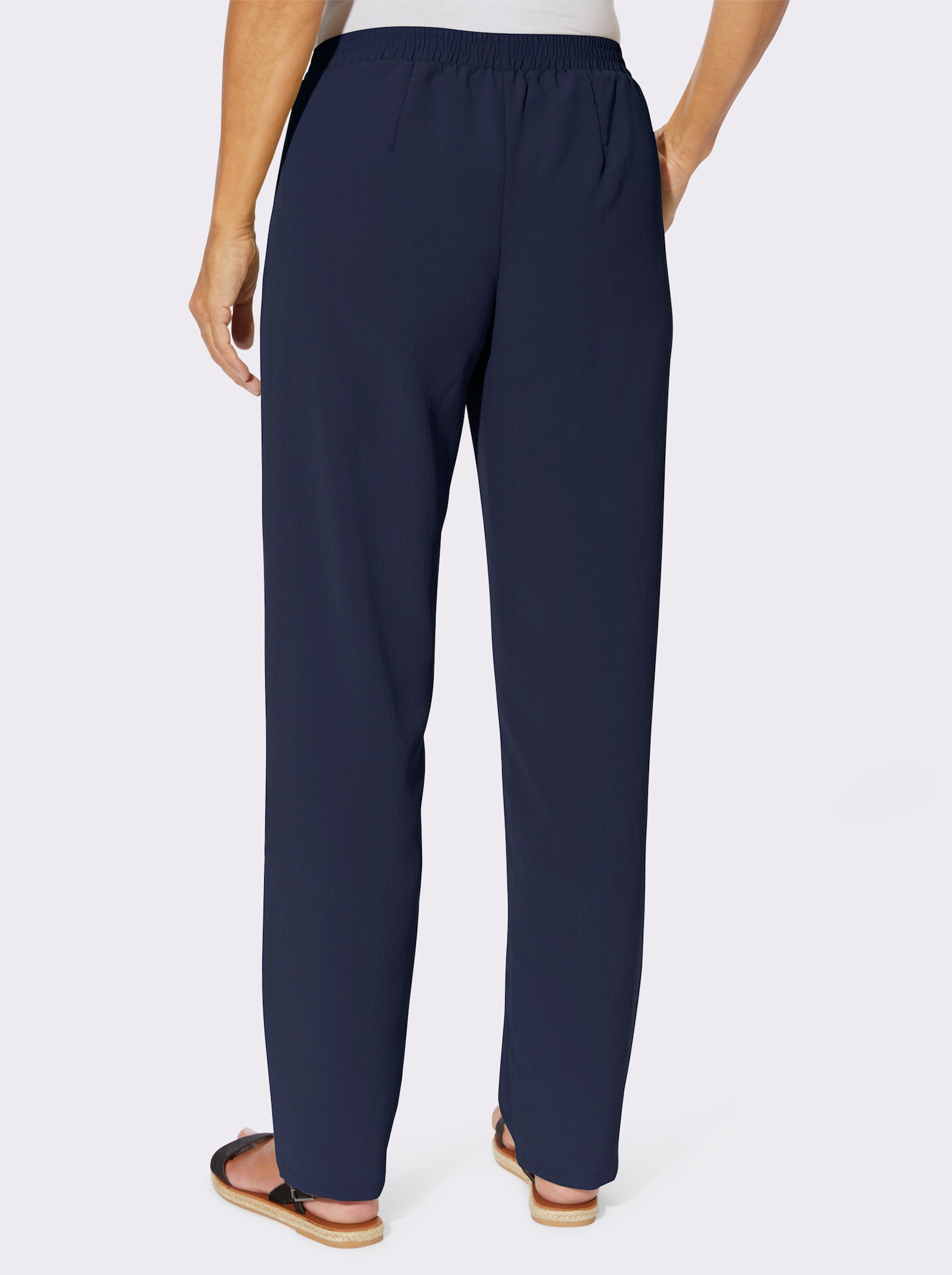 Schlupfhose im Doppelpack - marine + marine-weiß-bedruckt