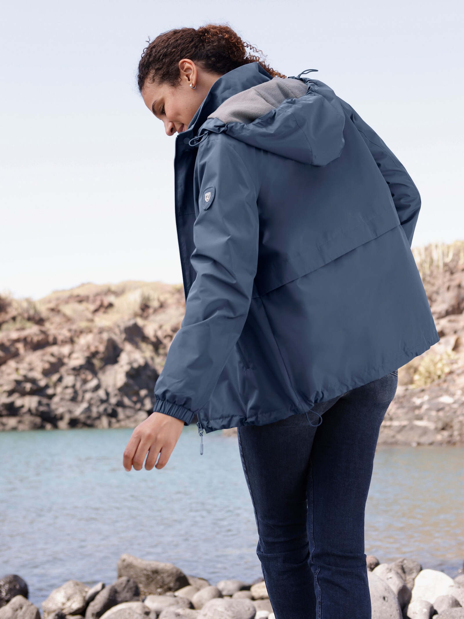 Outdoorjacke für die Übergangszeit - rauchblau