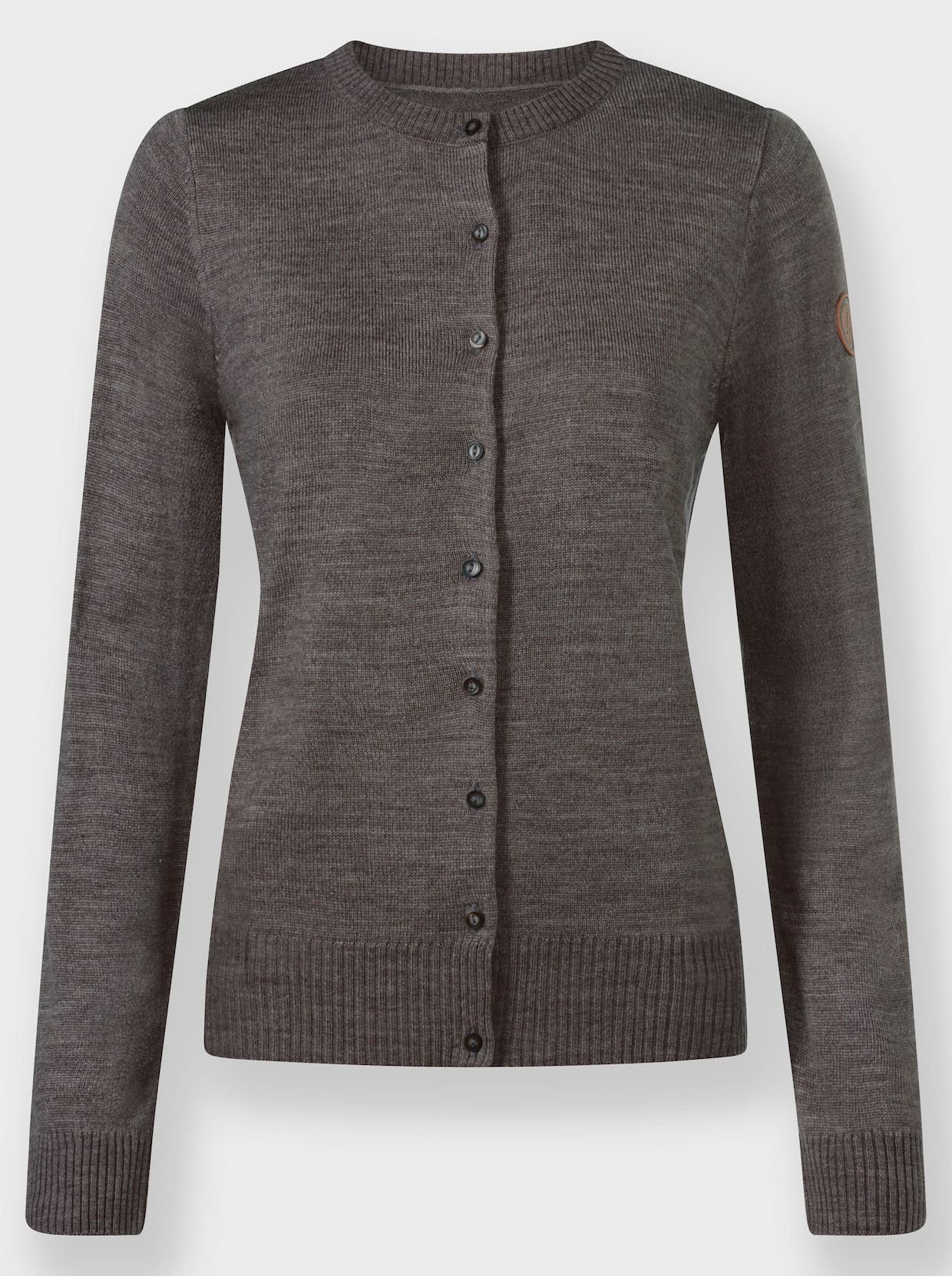 Strickjacke - anthrazit-meliert