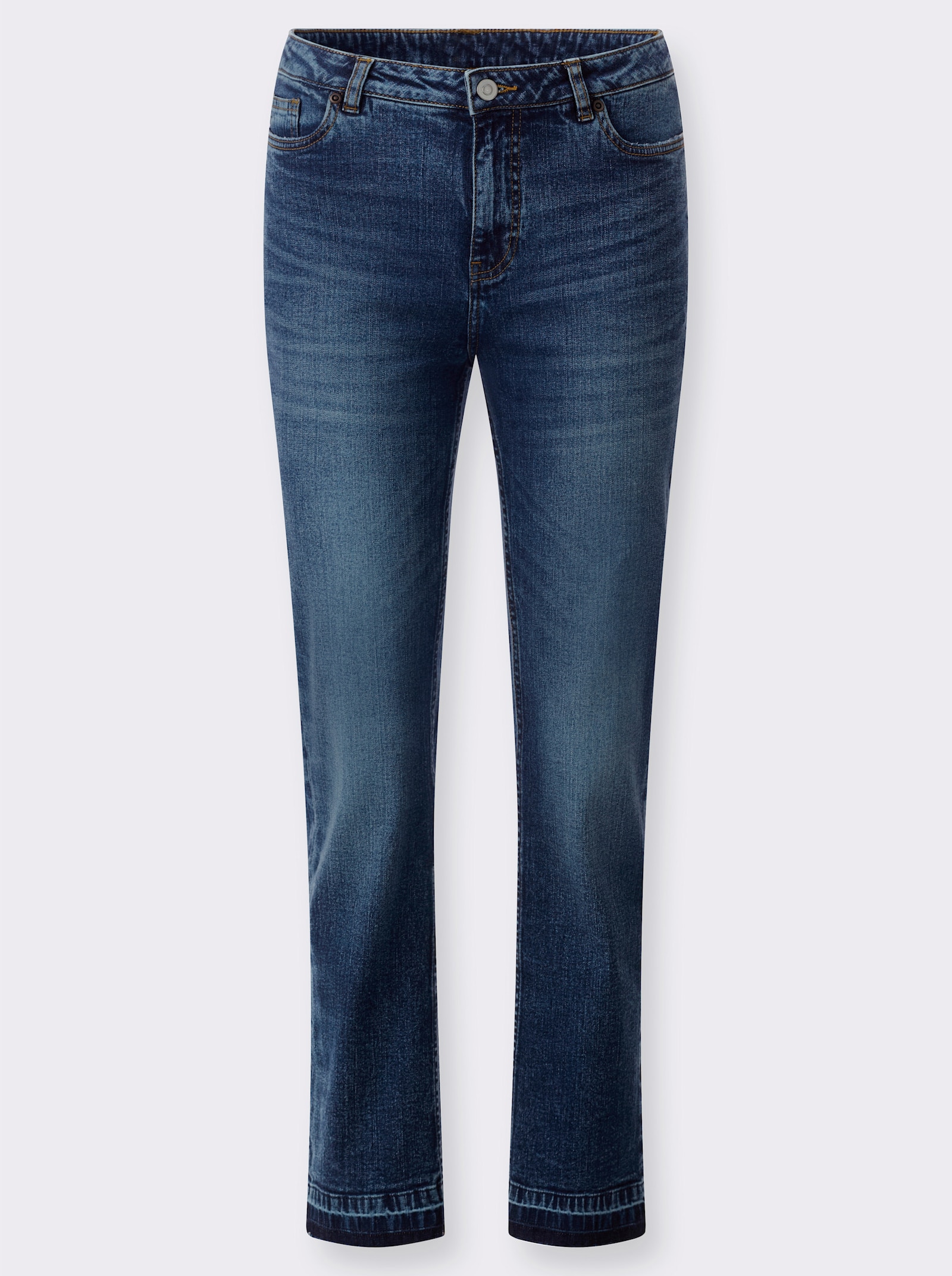 heine Jeans mit offenem Saum - blue-stone-washed