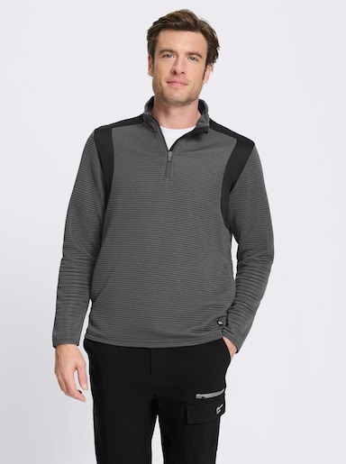 Catamaran Sports Sweatshirt mit Einsätzen - schwarz-meliert