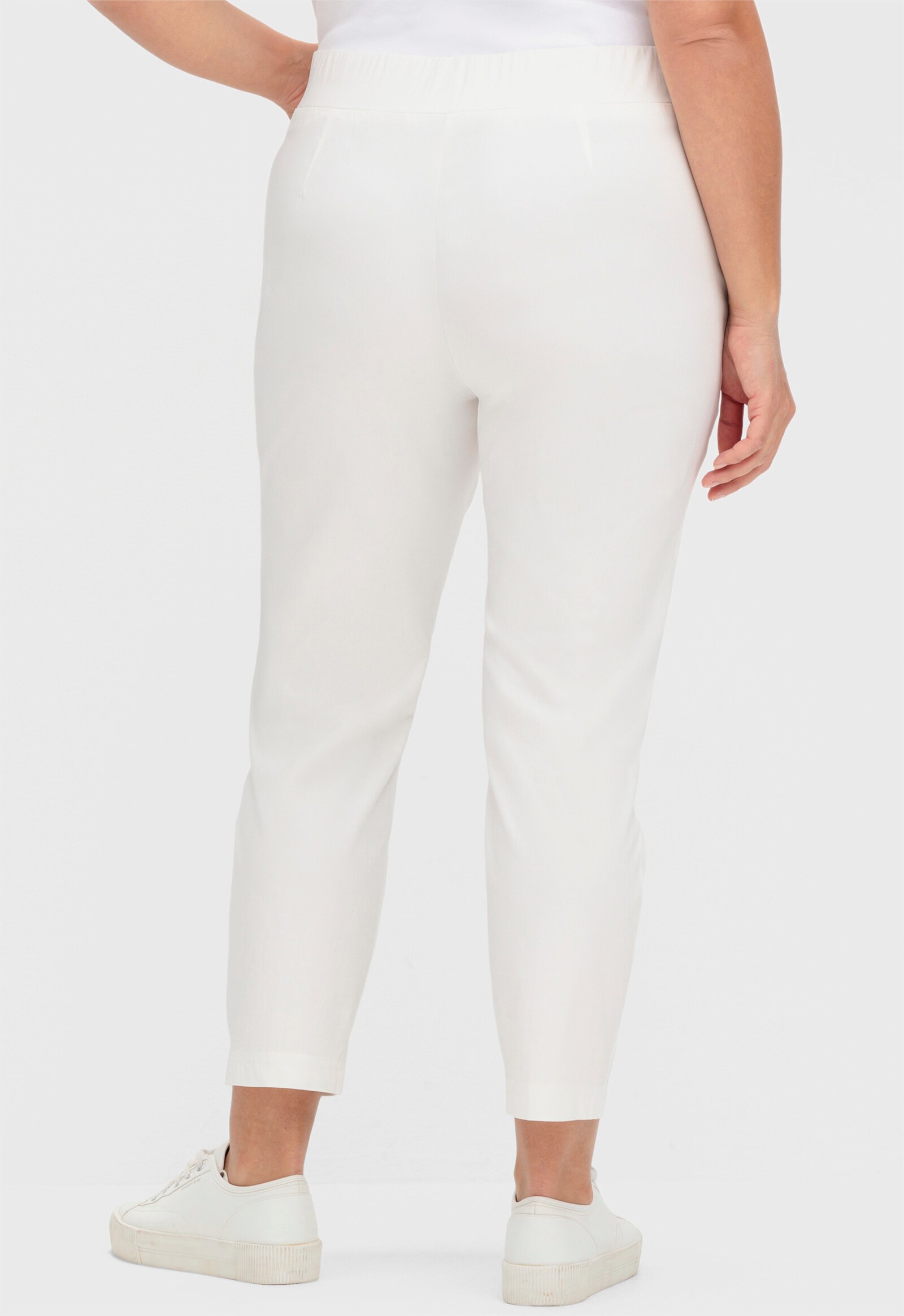 Schlupfhose mit Bügelfalten - ecru