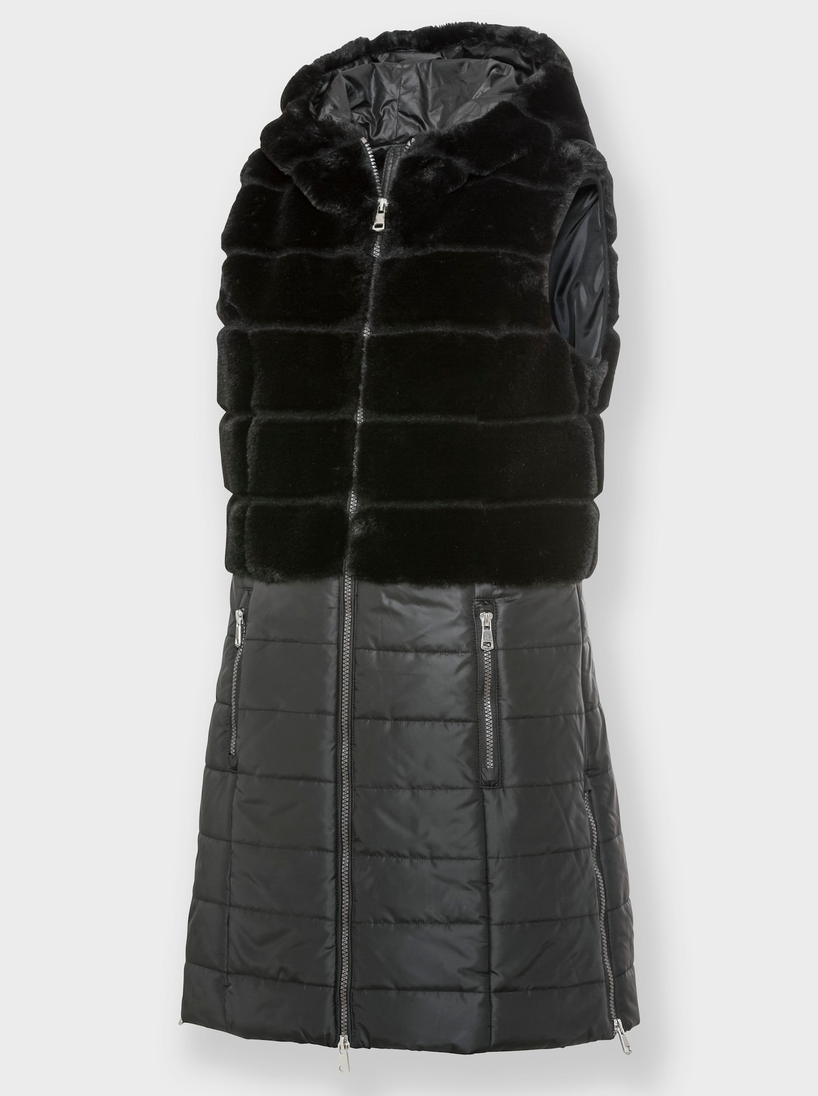 heine Bodywarmer met ritszakken - zwart