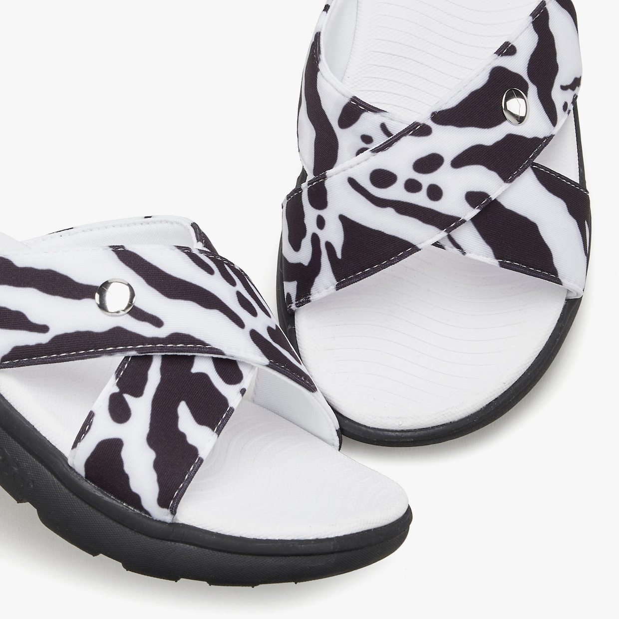 Venice Beach Badepantolette - schwarz/weiss
