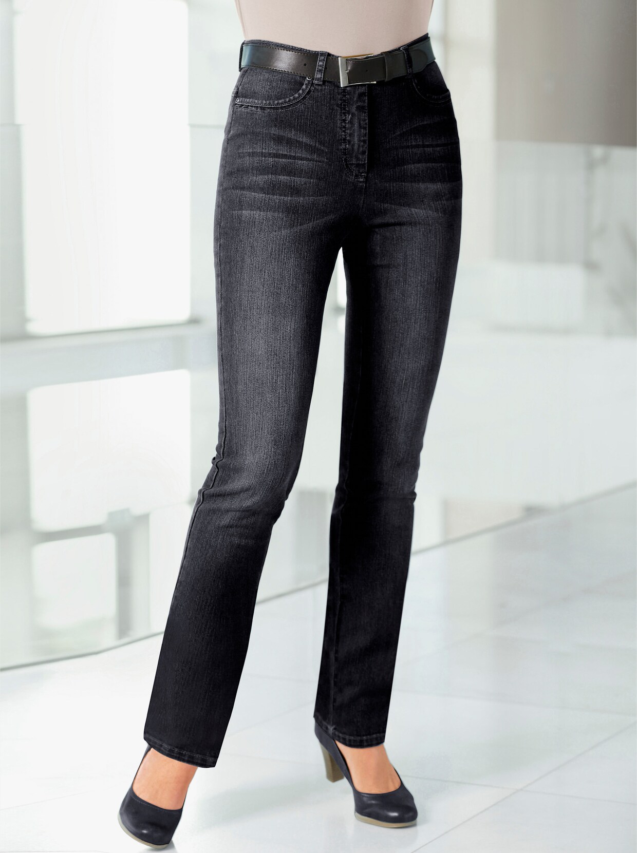 5-pocketjeans - black denim