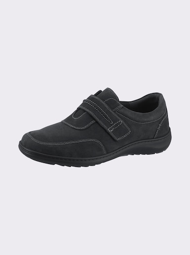 airsoft comfort+ Klettschuh aus Nubukleder - schwarz