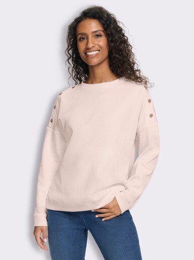 heine Langarmshirt mit Waffelstruktur - puder