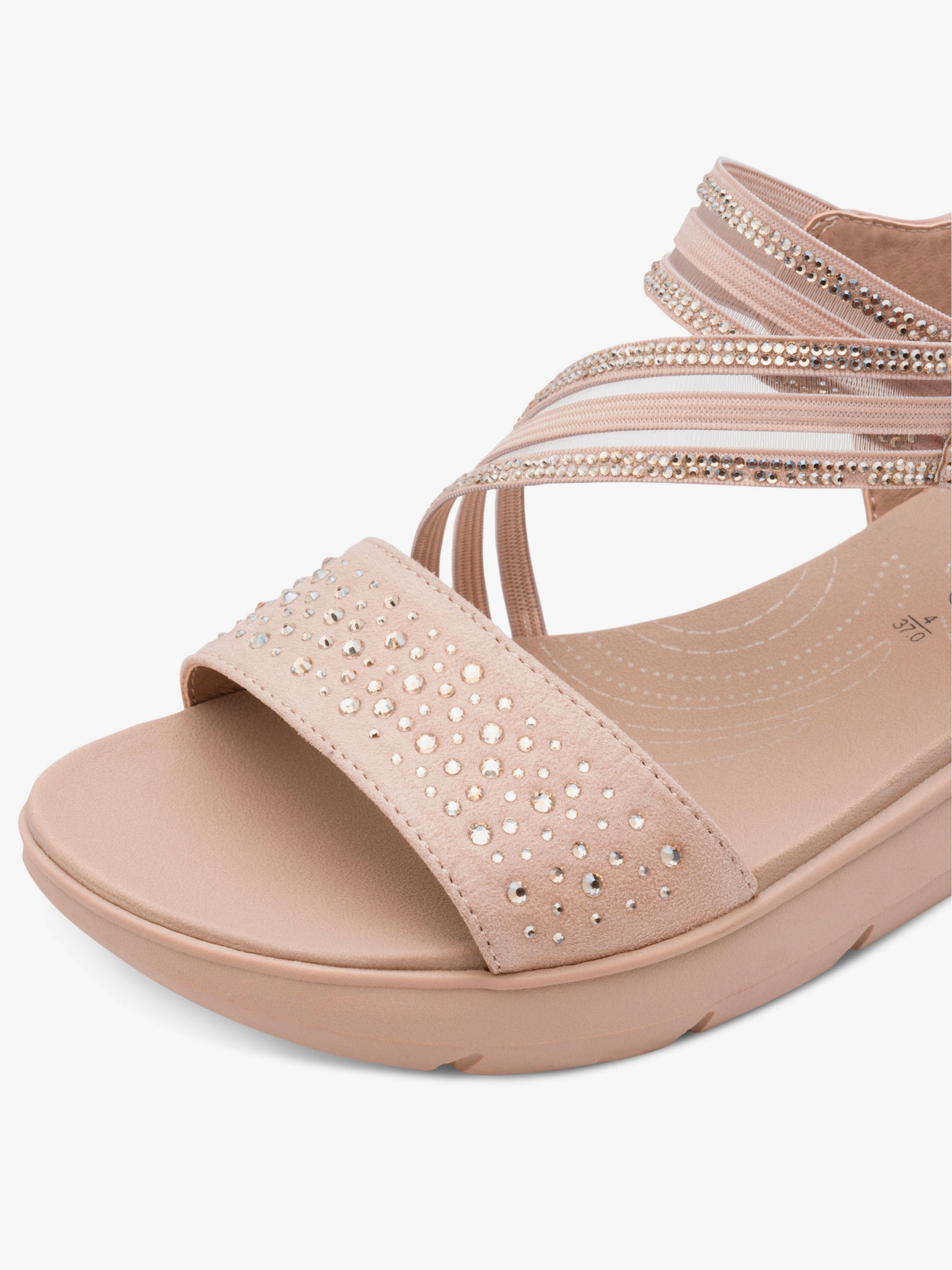 Jana Sandalette mit Perforation - puder