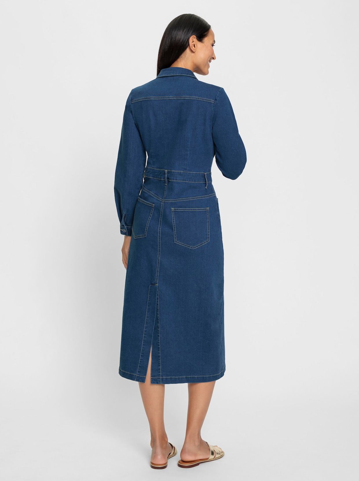 heine Robe en jean - bleu blanchi