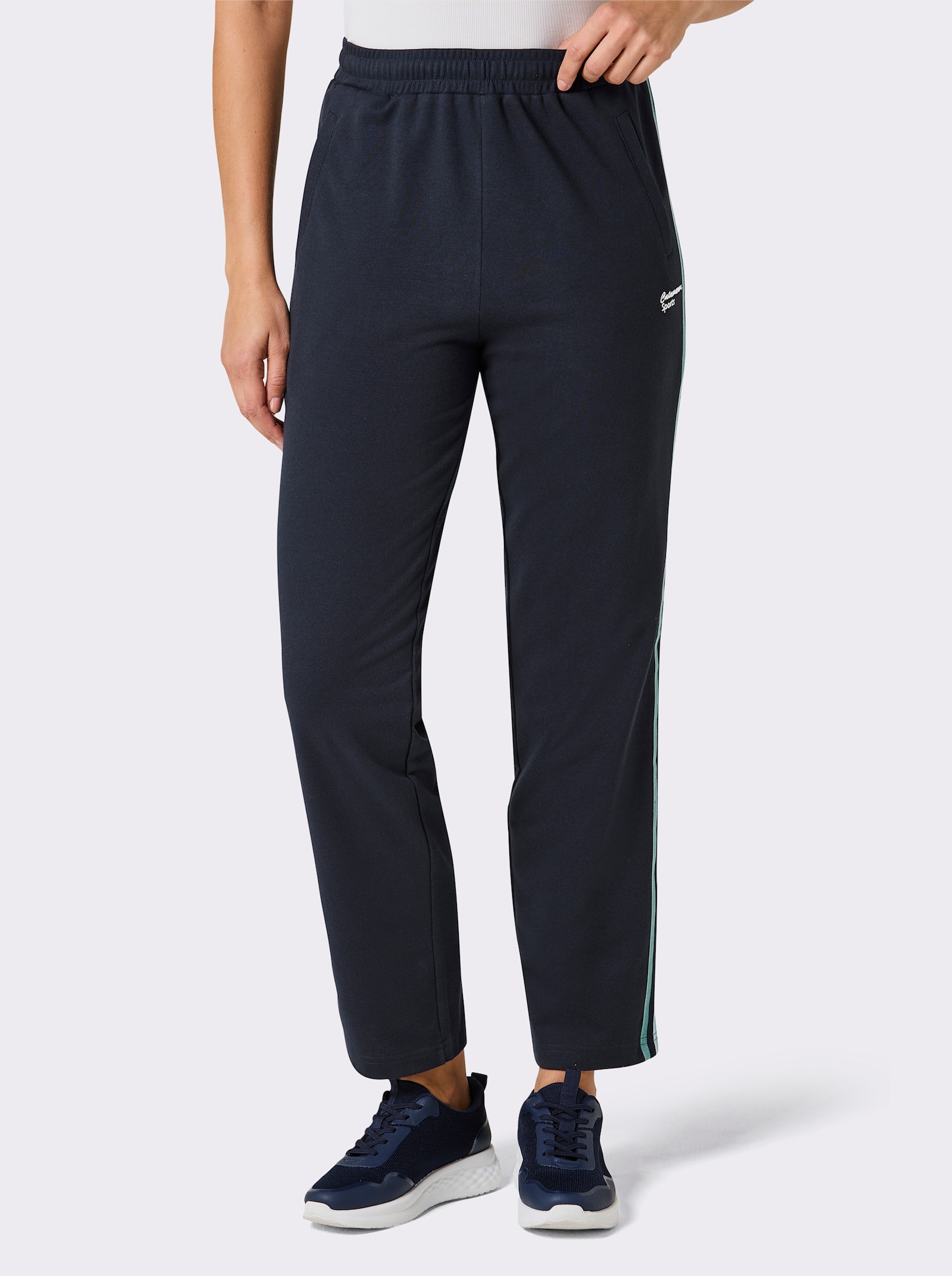 Catamaran Sports Freizeithose mit Kontraststreifen - marine