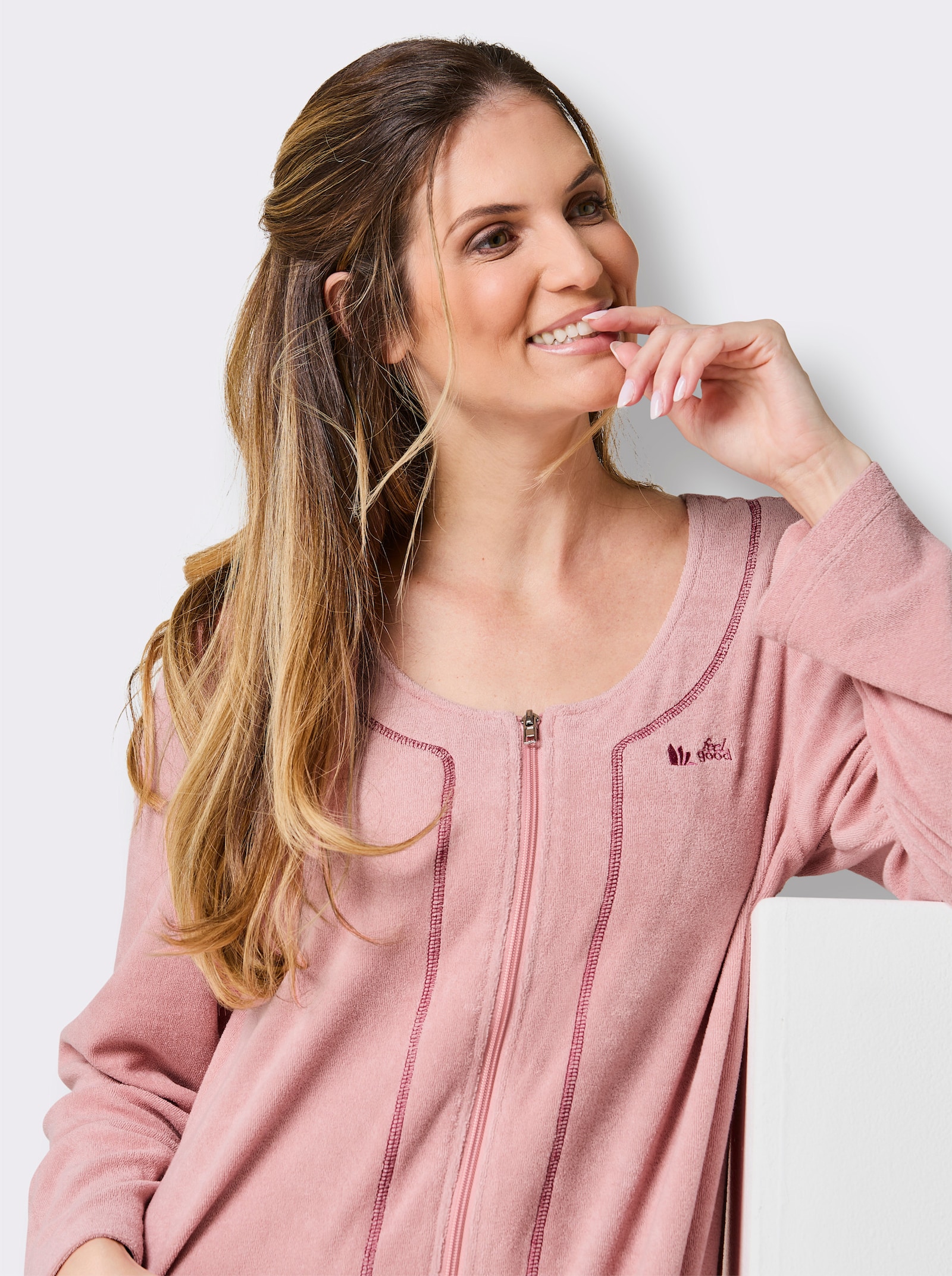 feel good Bademantel - rosenquarz-erika