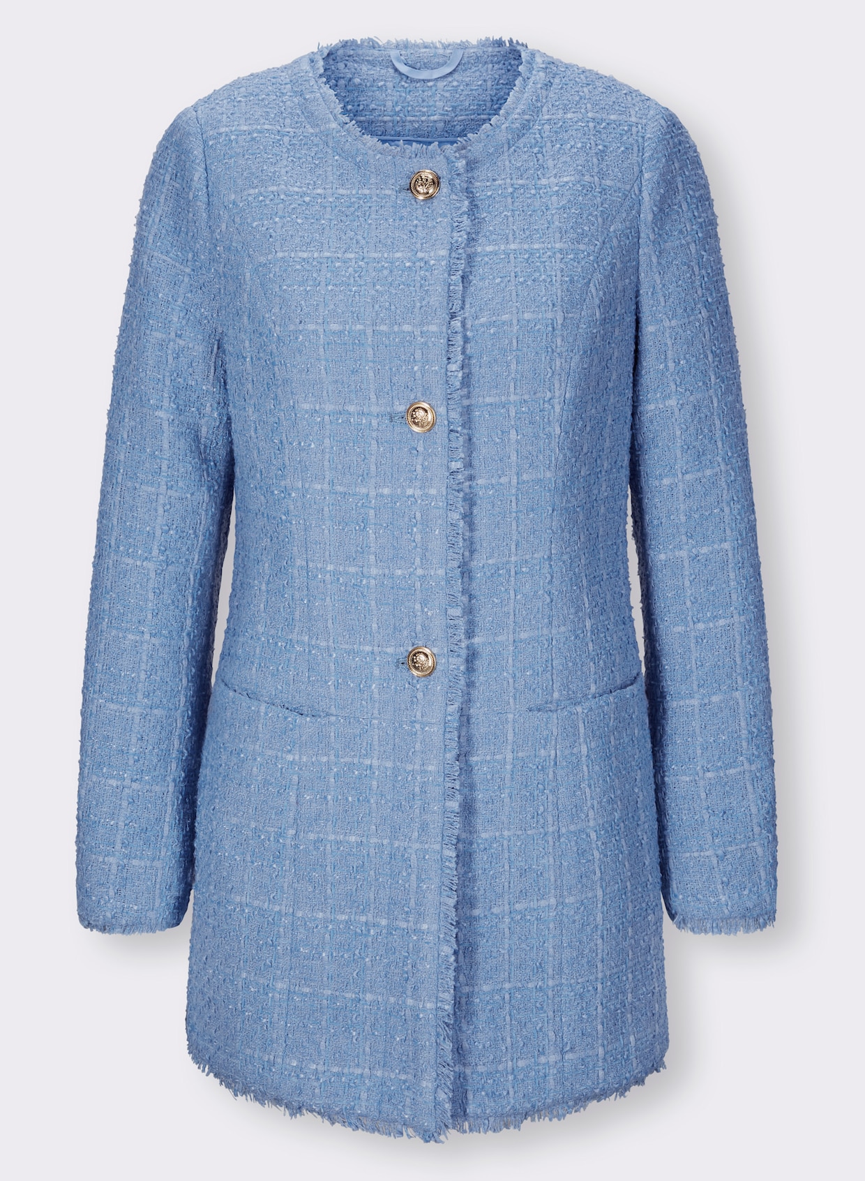 heine Lange blazer - lichtblauw