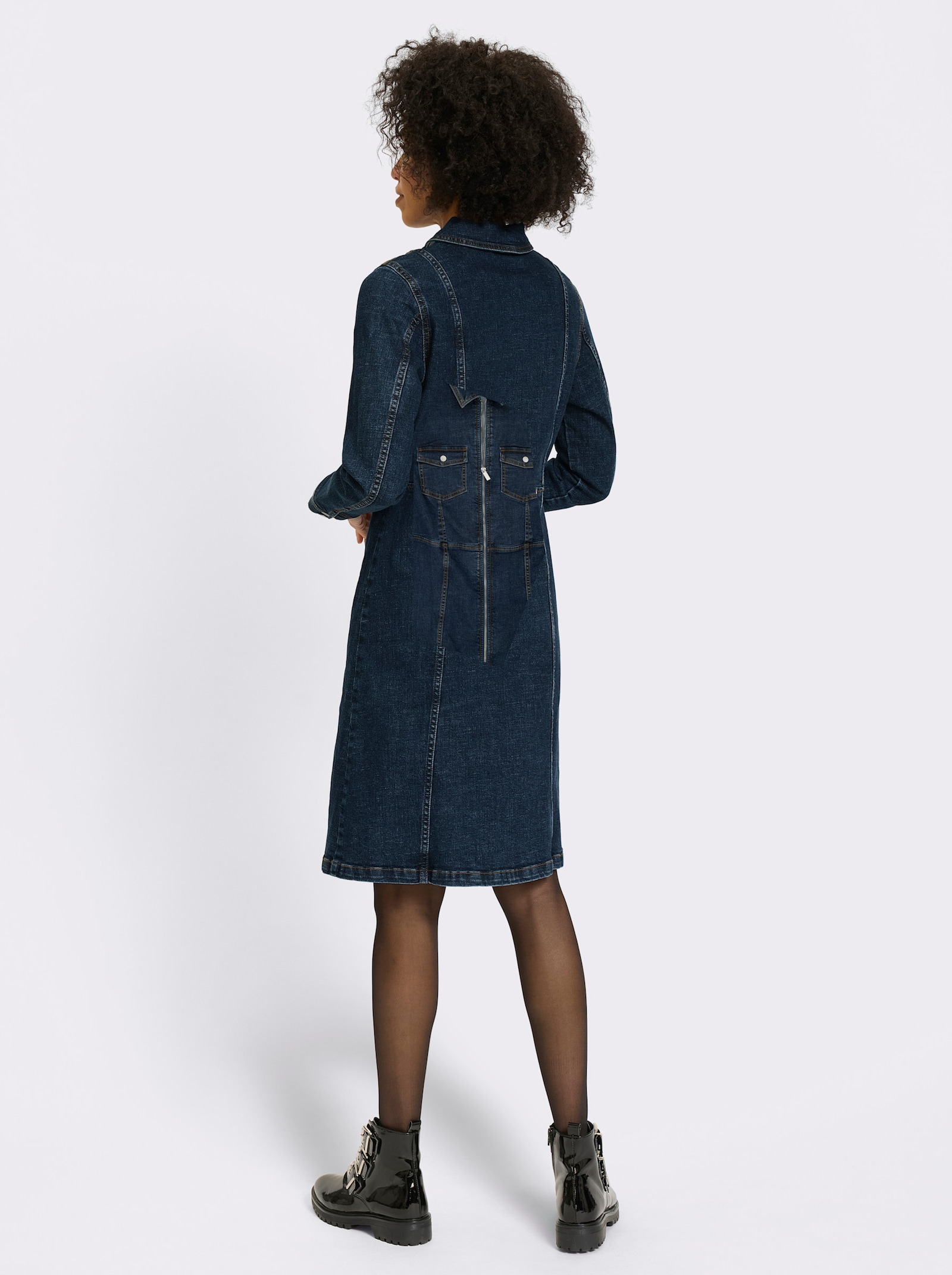 heine Jeansjurk met overhemdkraag - blue-stonewashed