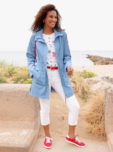 Outdoorjacke mit vielen Details - himmelblau