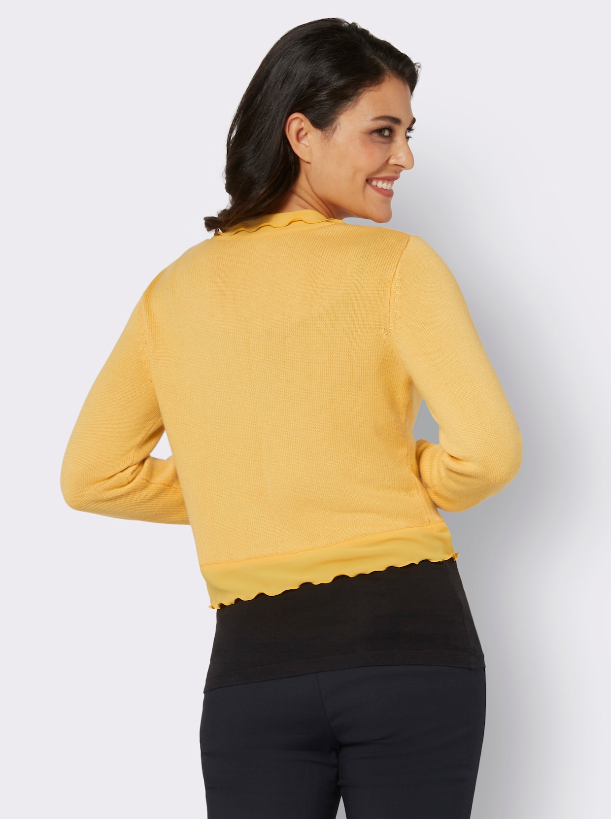 Veste en tricot - jaune