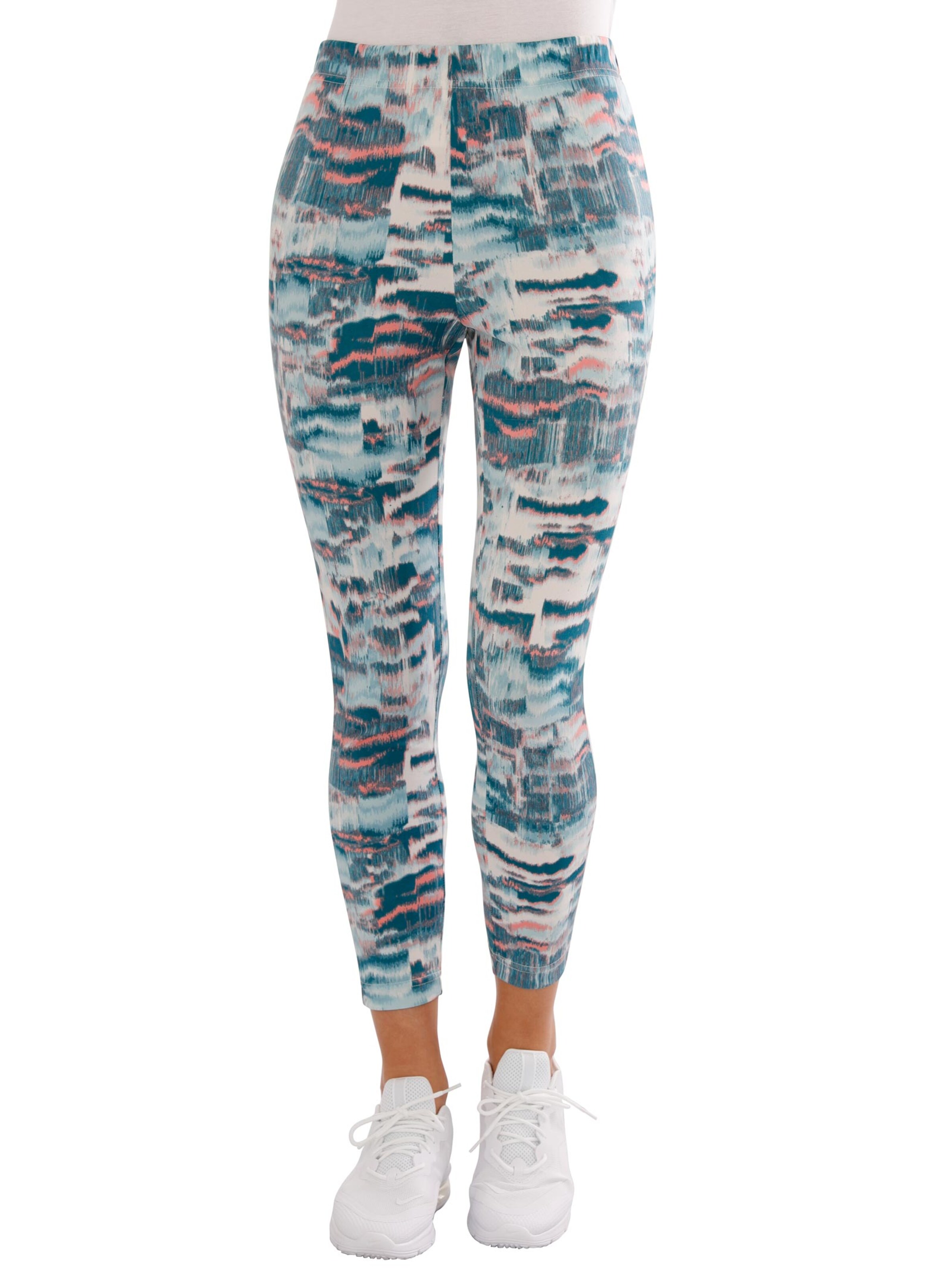 Leggings - grün-orange