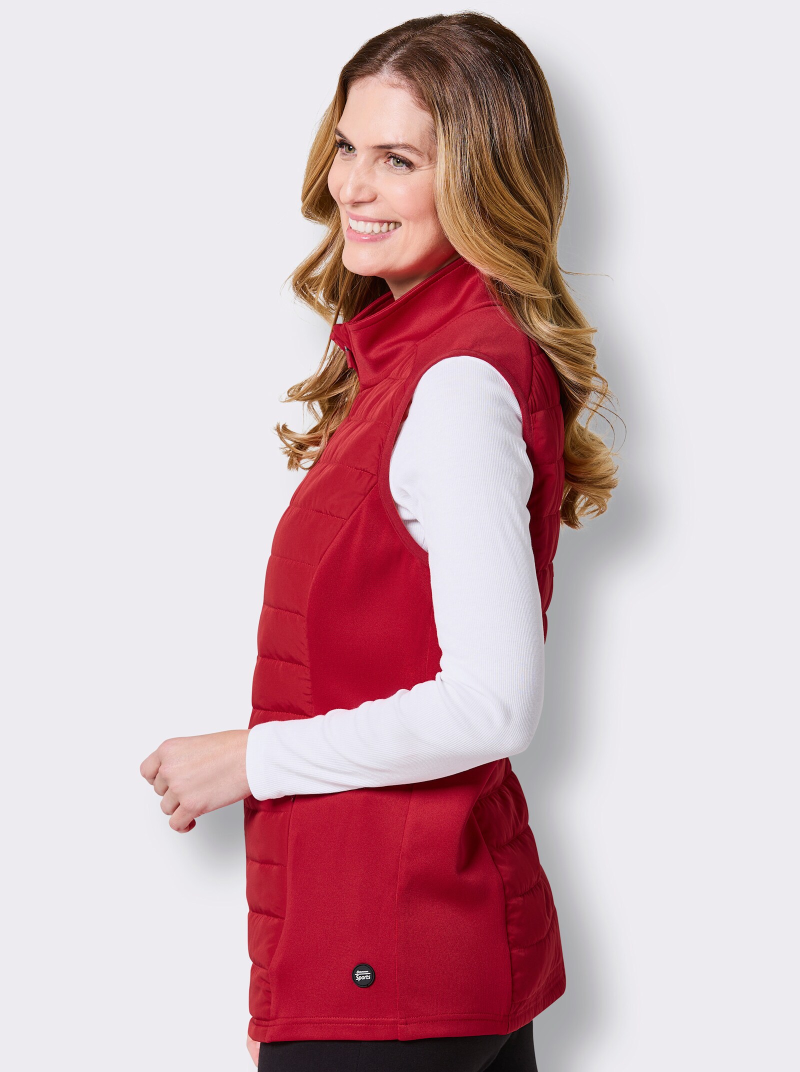 Catamaran Sports Steppweste mit Reißverschluss-Taschen - rot