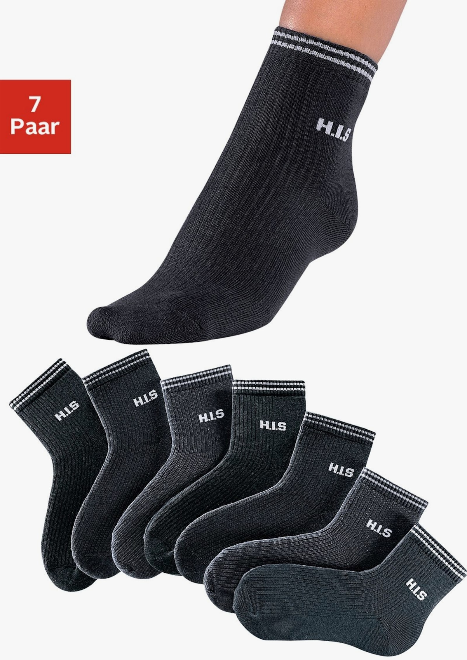 H.I.S Enkelsokken - zwart