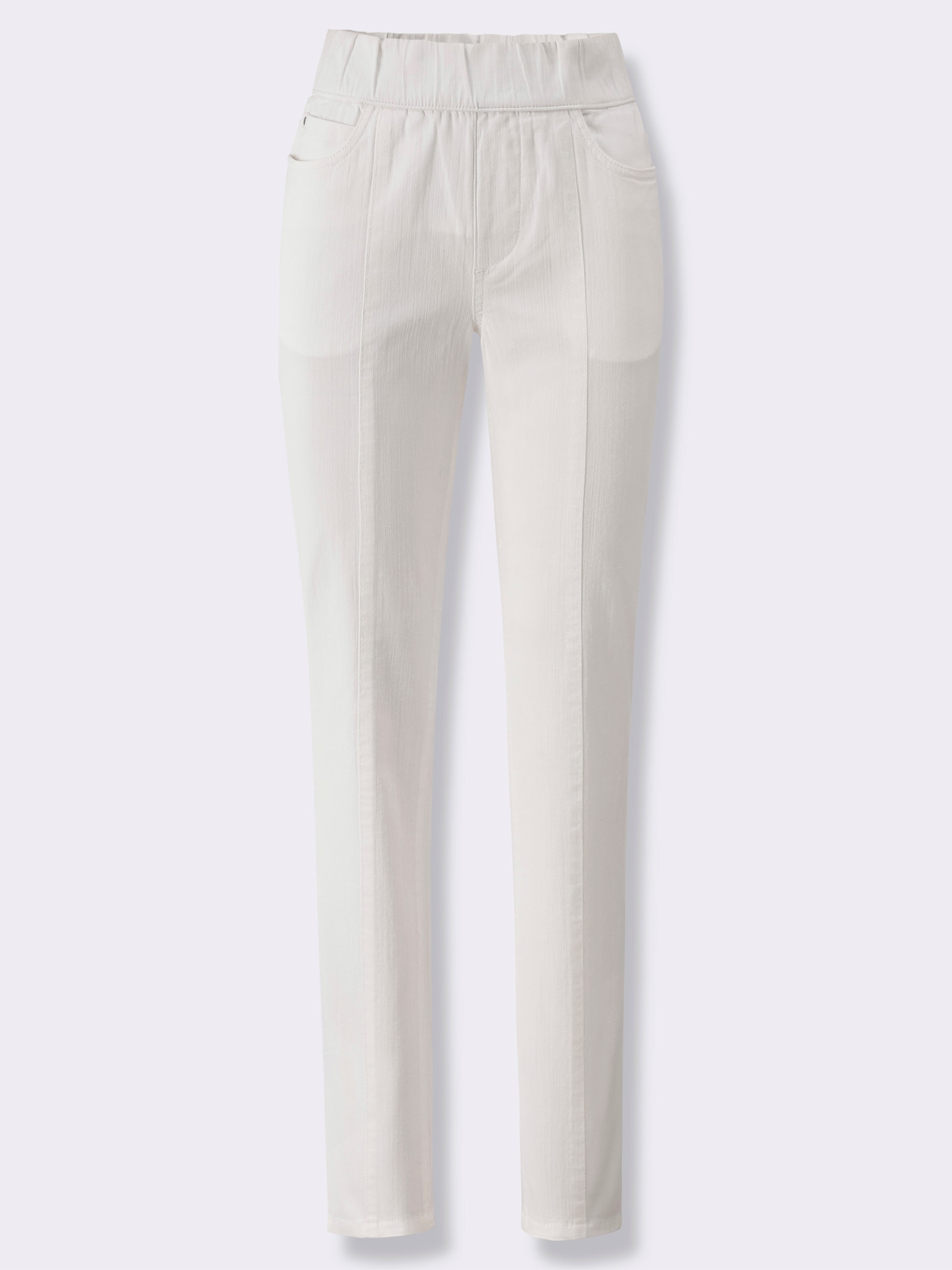 Comfortjeans in 5-pocketsmodel - ecru