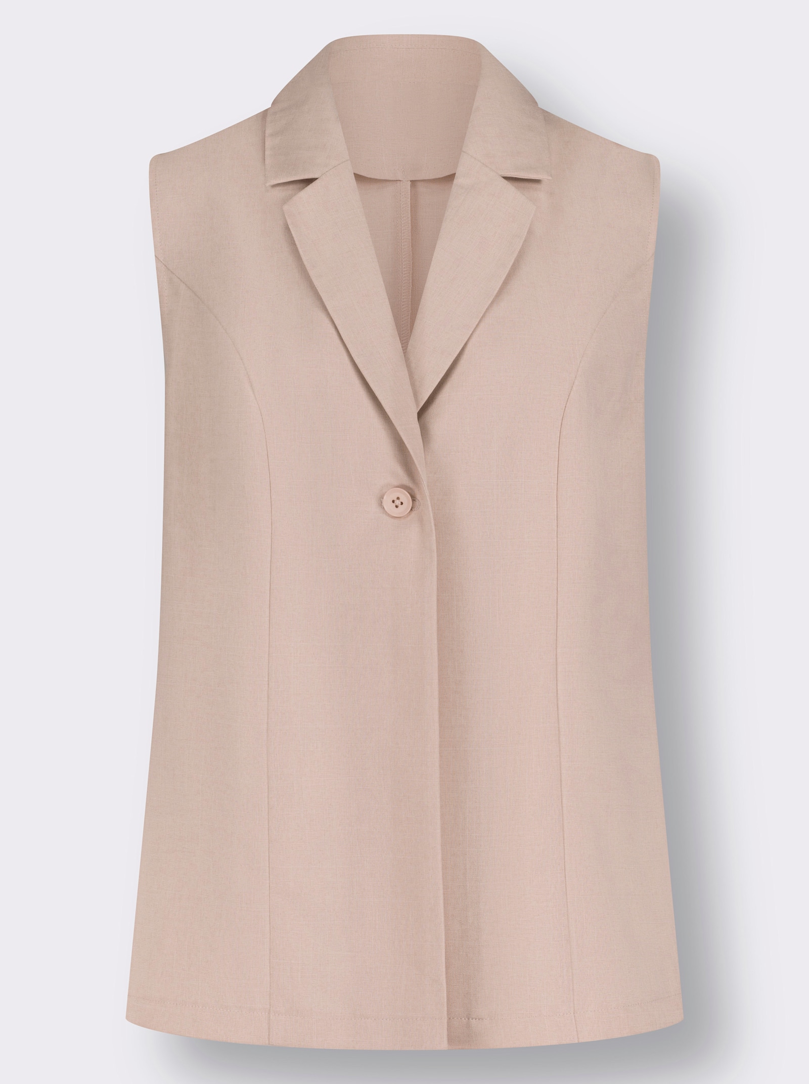 Weste mit Reverskragen - puder-meliert