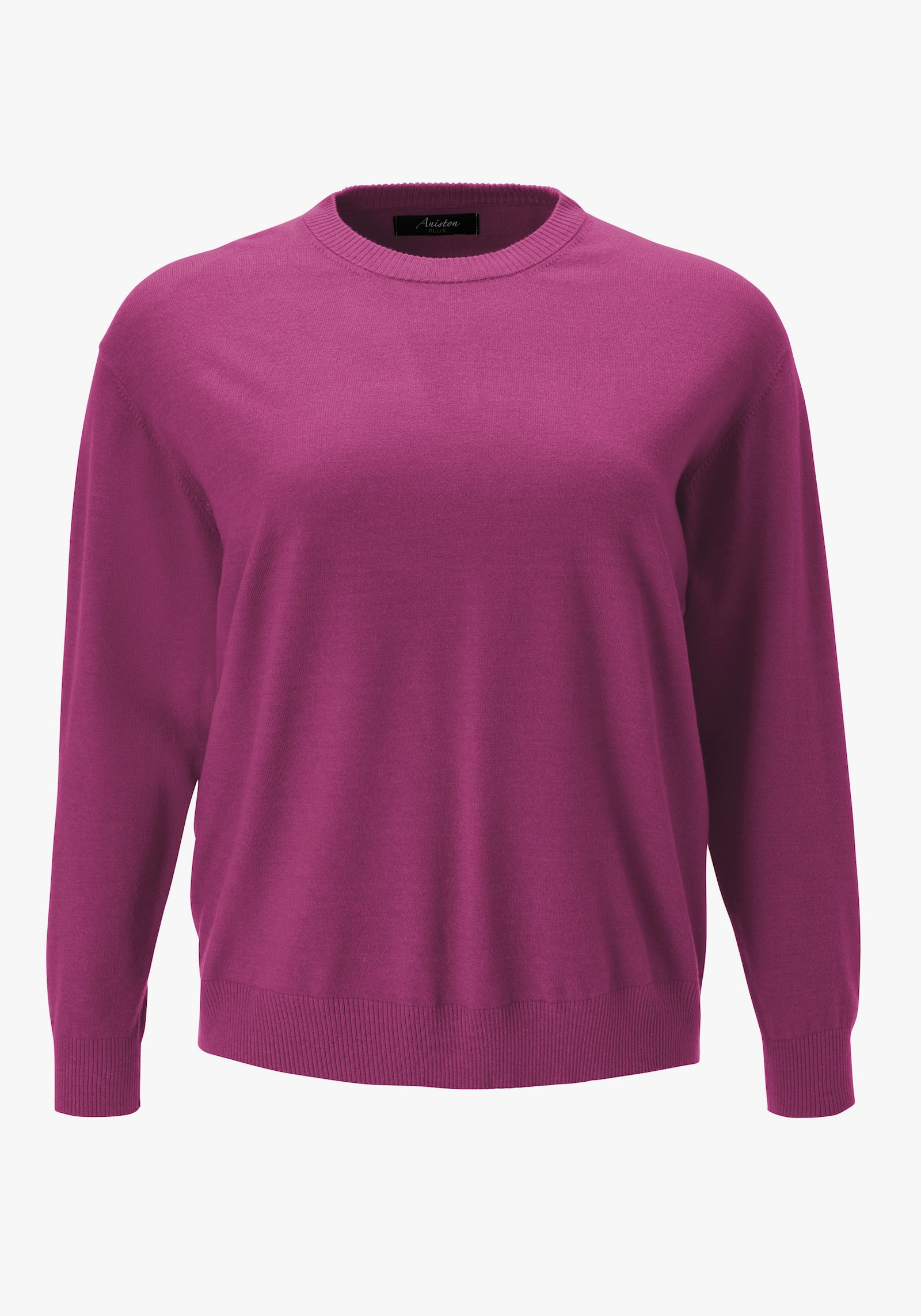 Aniston PLUS Rundhalspullover - fuchsia