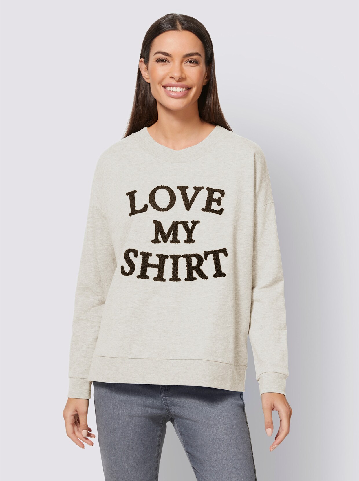 heine Sweatshirt - ecru-bedruckt