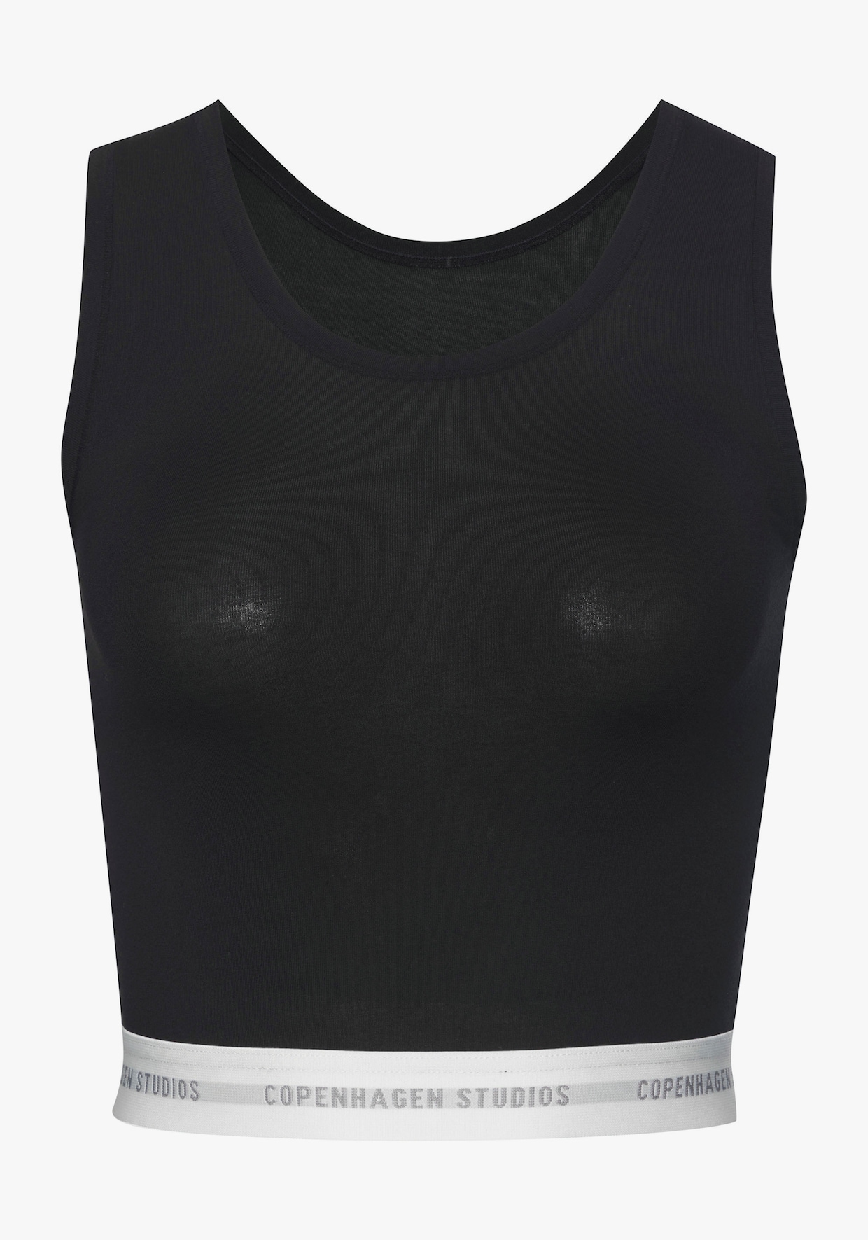 Mouwloze top - zwart, wit
