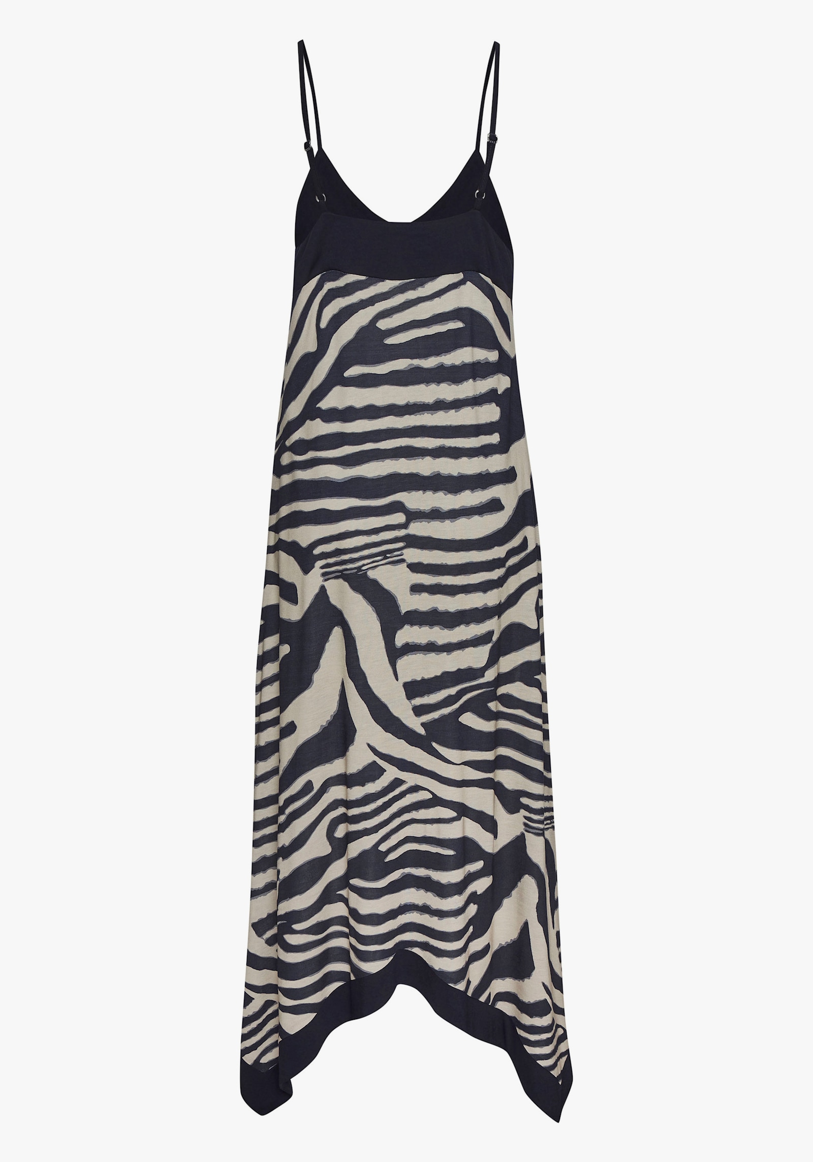 LASCANA Maxikleid - creme-graublau bedruckt